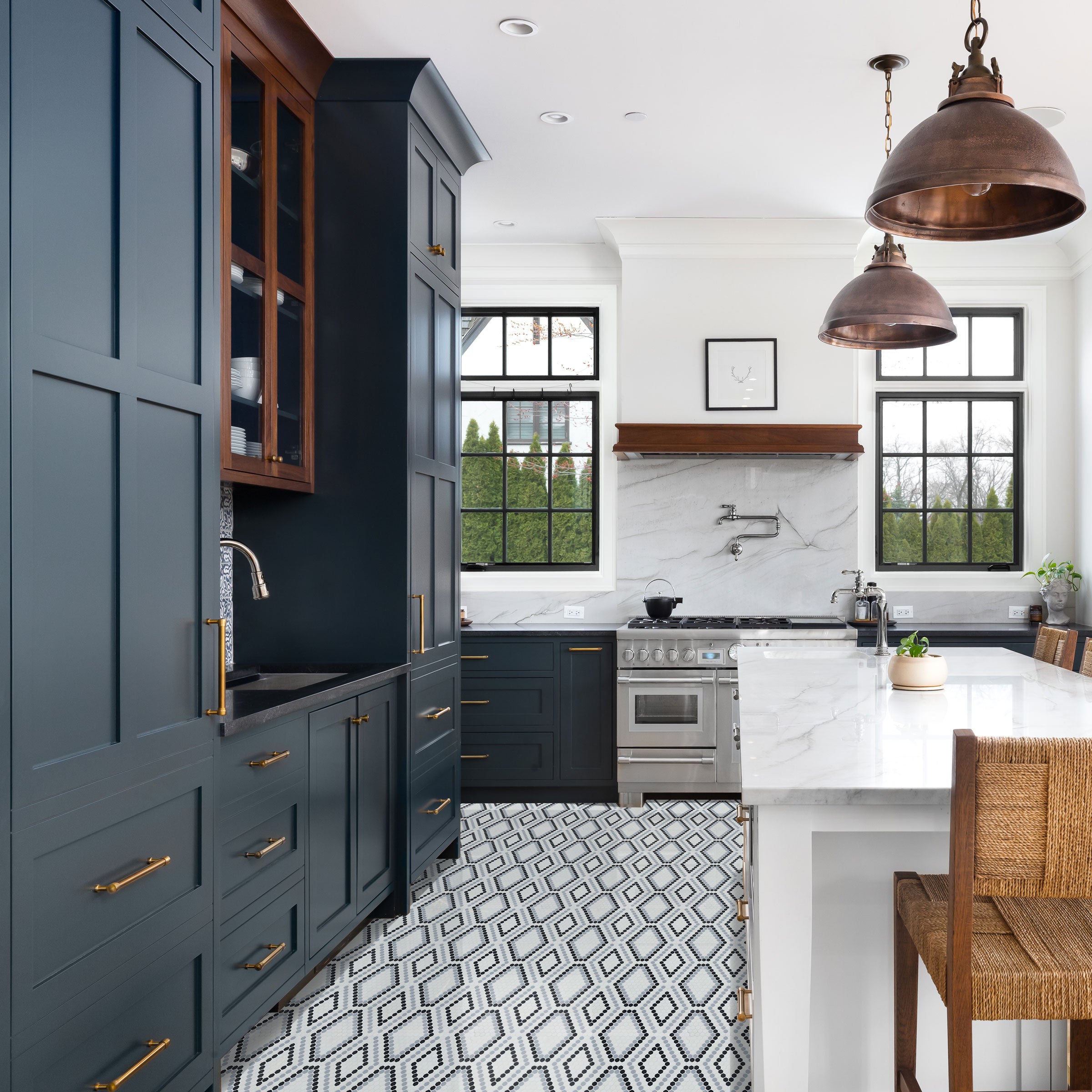 GEOMETRO: Python Mosaic (12 1/8"×12 1/4"×1/4" | matte | rectified edge) (2)