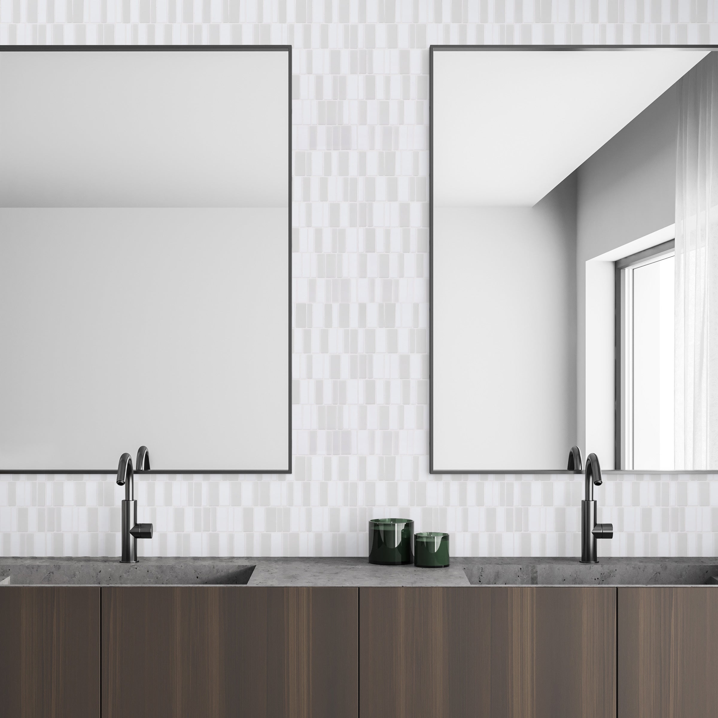 GEOMETRO: Barcode Mosaic (11 3/4"×12"×1/4" | matte | rectified edge) (2)