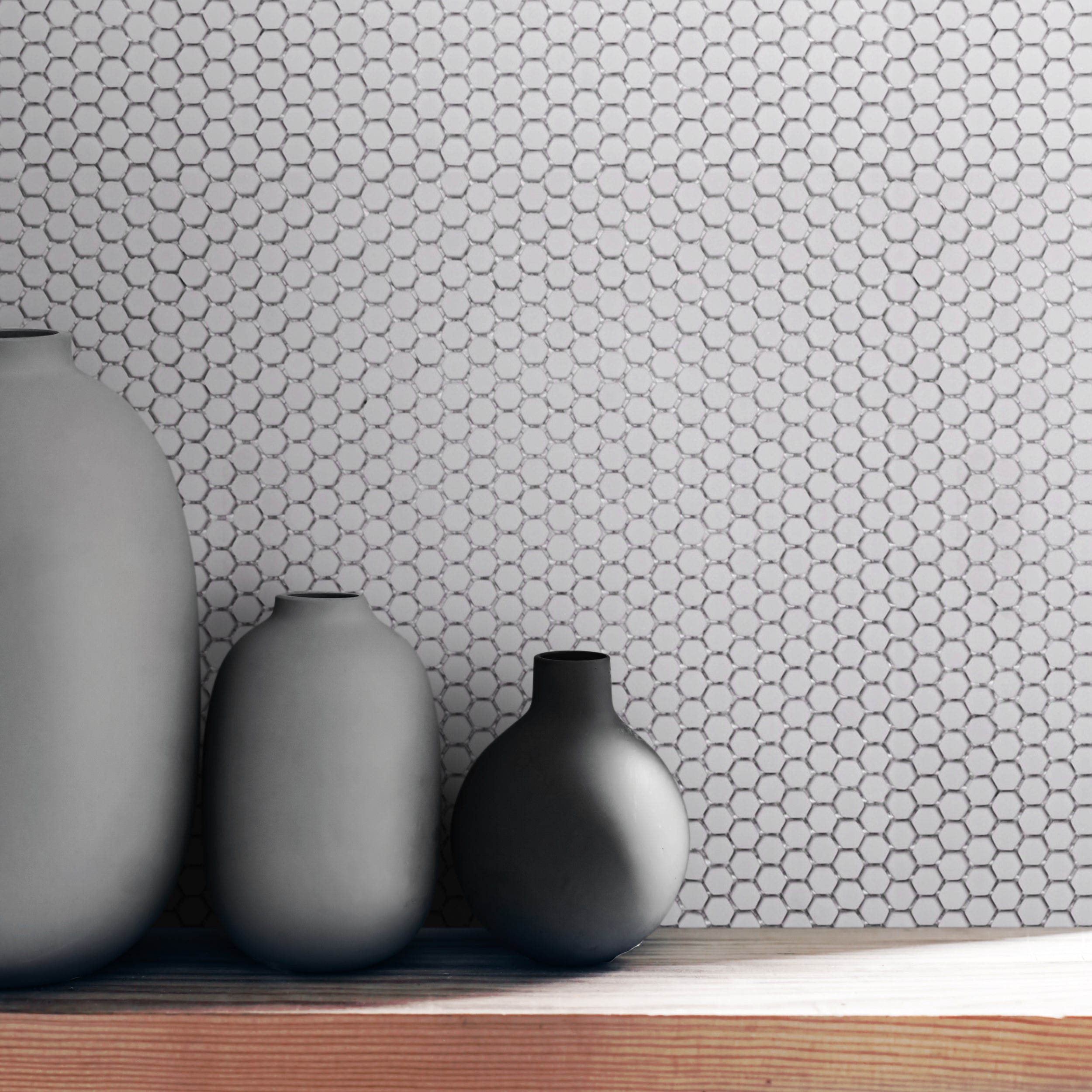 GEOMETRO: Solid Hexagons Mosaic (11 7/8"×12 3/16"×1/4" | matte) (4)