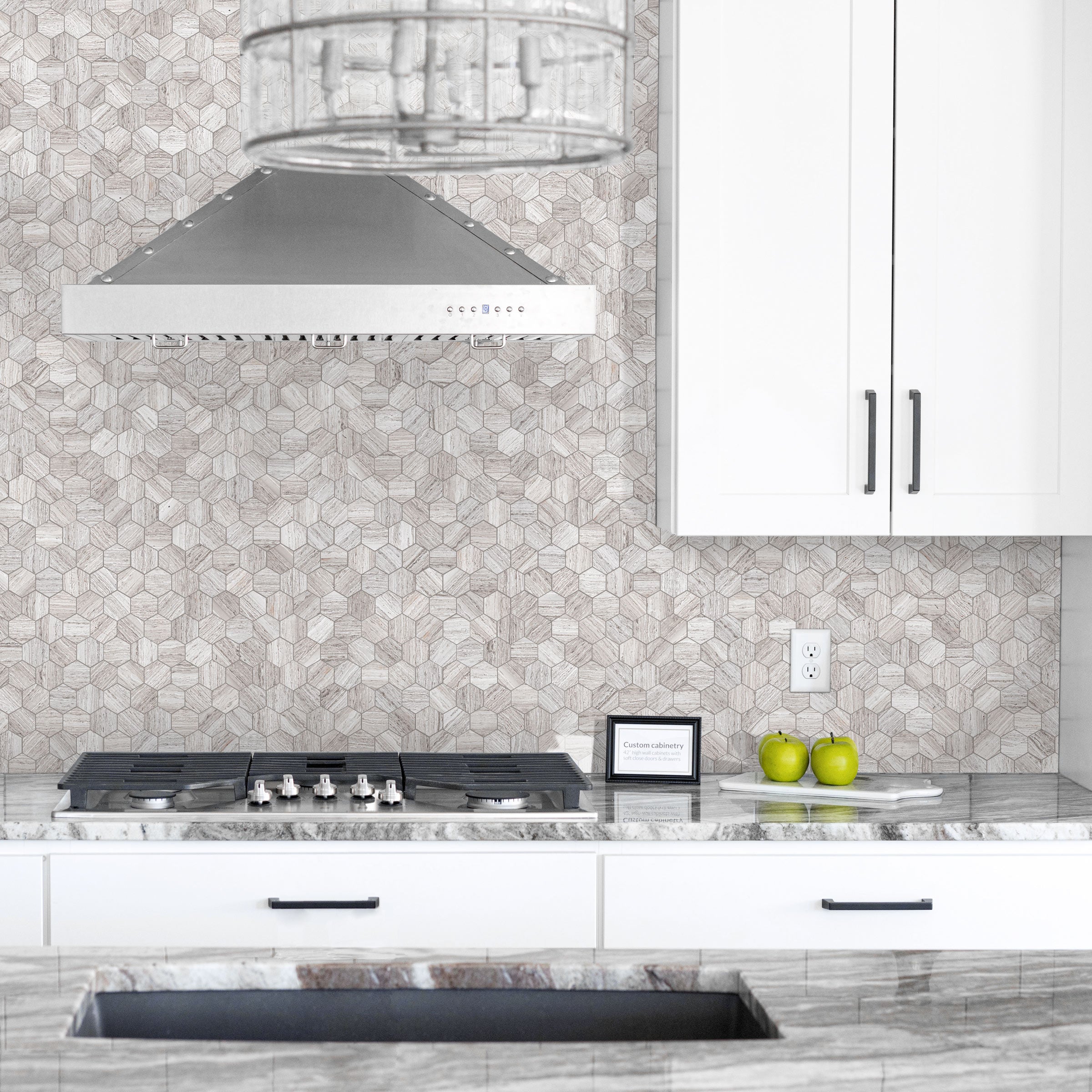 HAISA LIGHT: Hexagonal Mosaic (11 3/4"×12"×3/8" | honed)