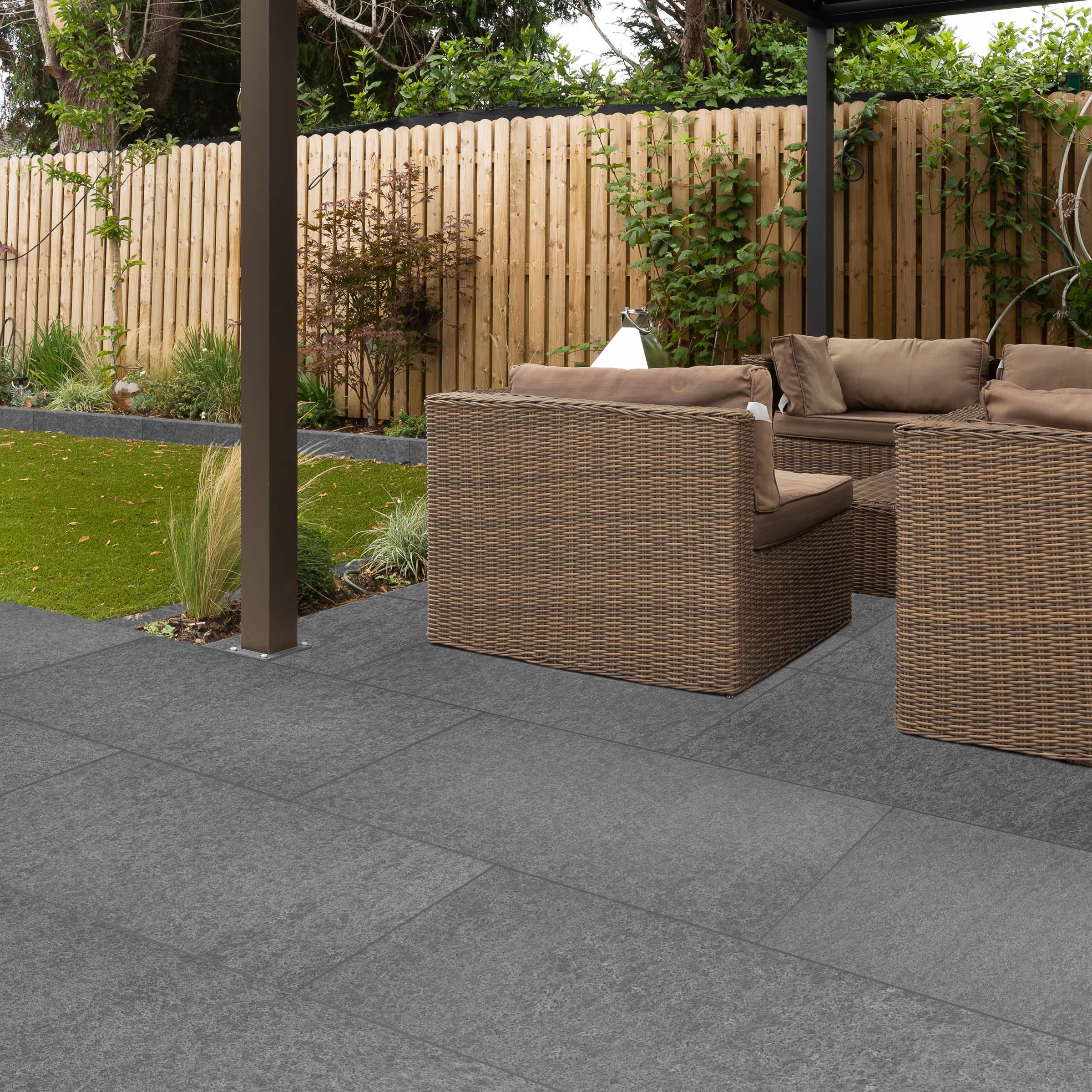 BLACK BASALT: Field Tile (10"×11 1/2"×3/8" | flow)
