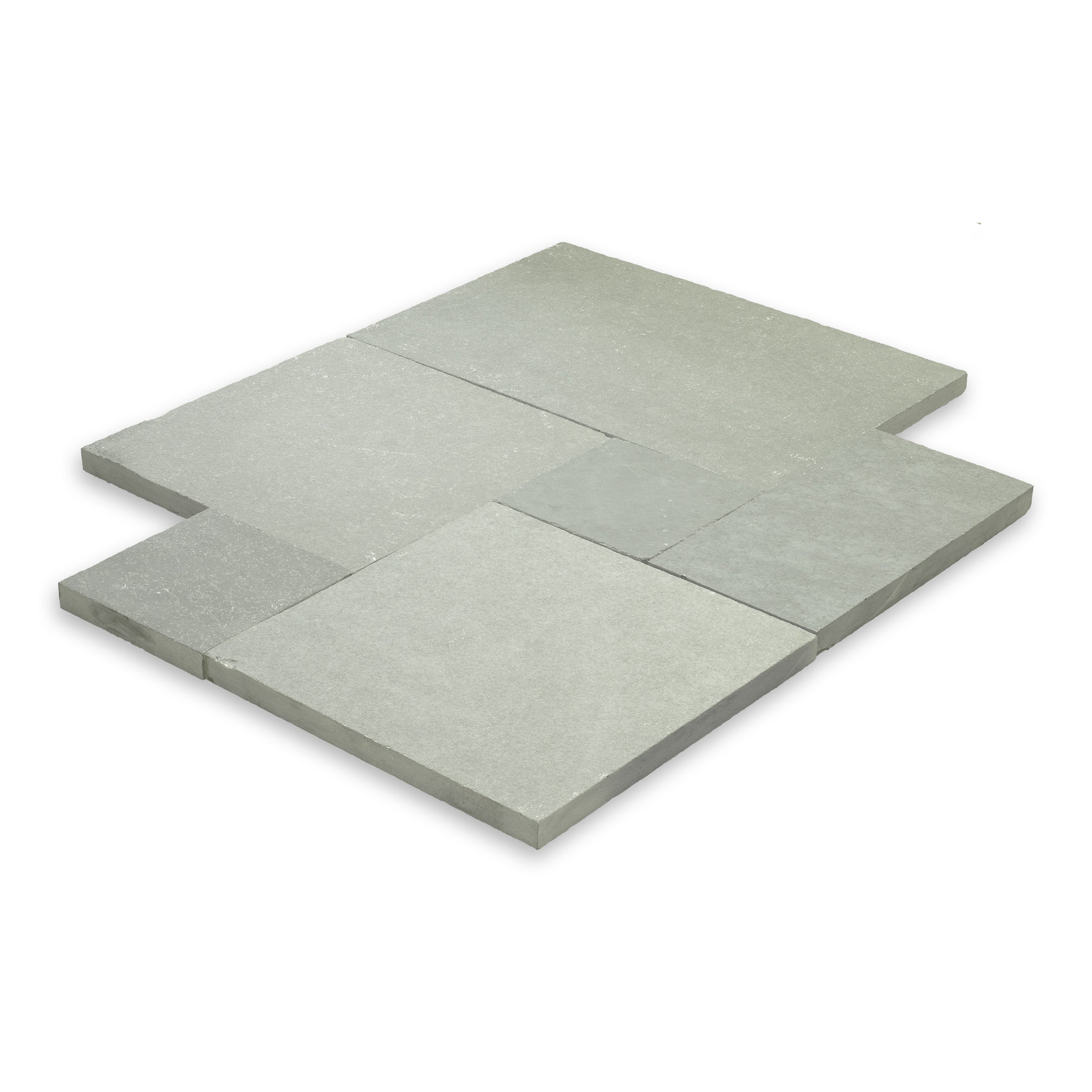 INDIAN BLUESTONE: Versailles Pattern Pavers (16"×16"×1 3/16" | natural cleft)