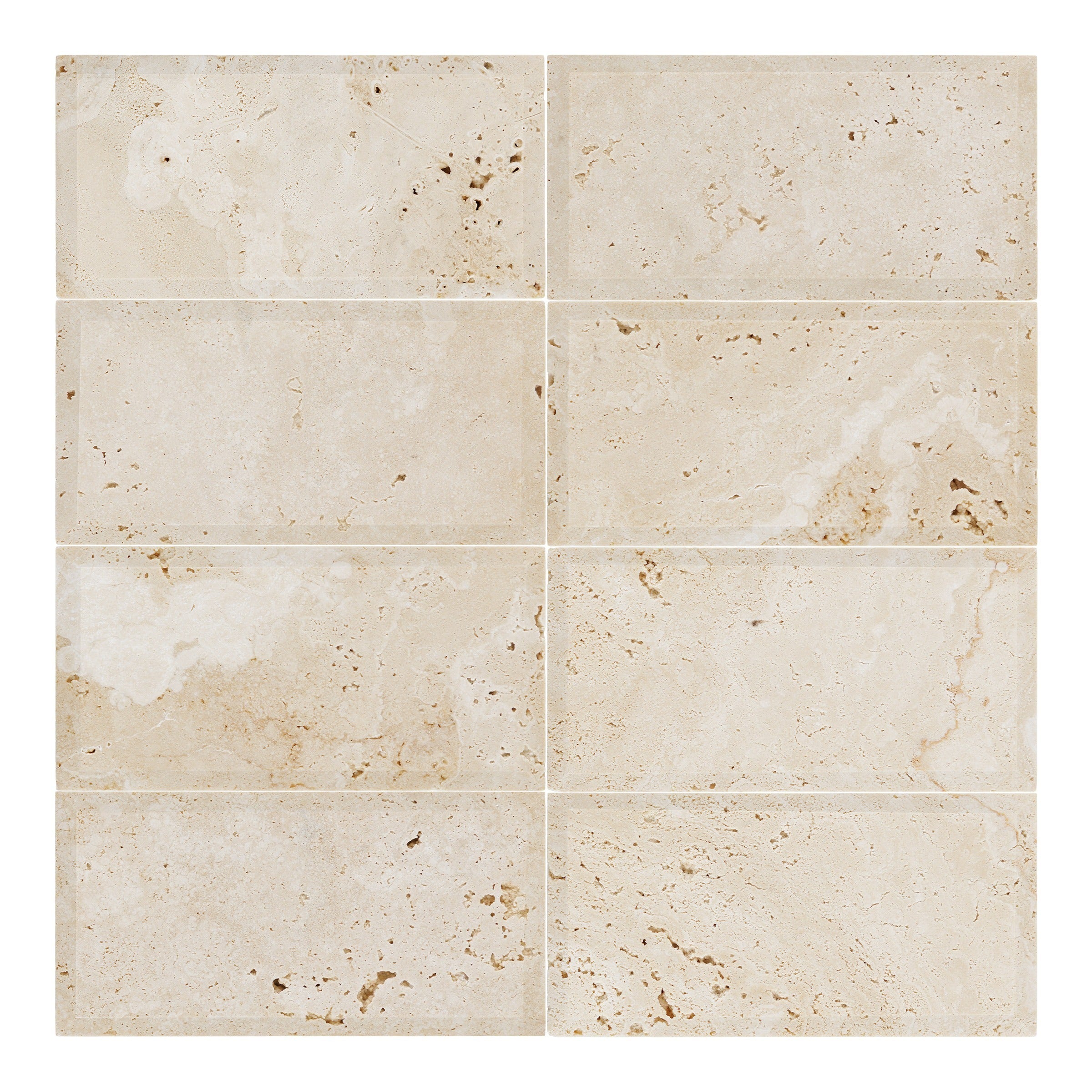 IVORY PREMIUM: Beveled Field Tile (3"×6"×3/8" | honed)