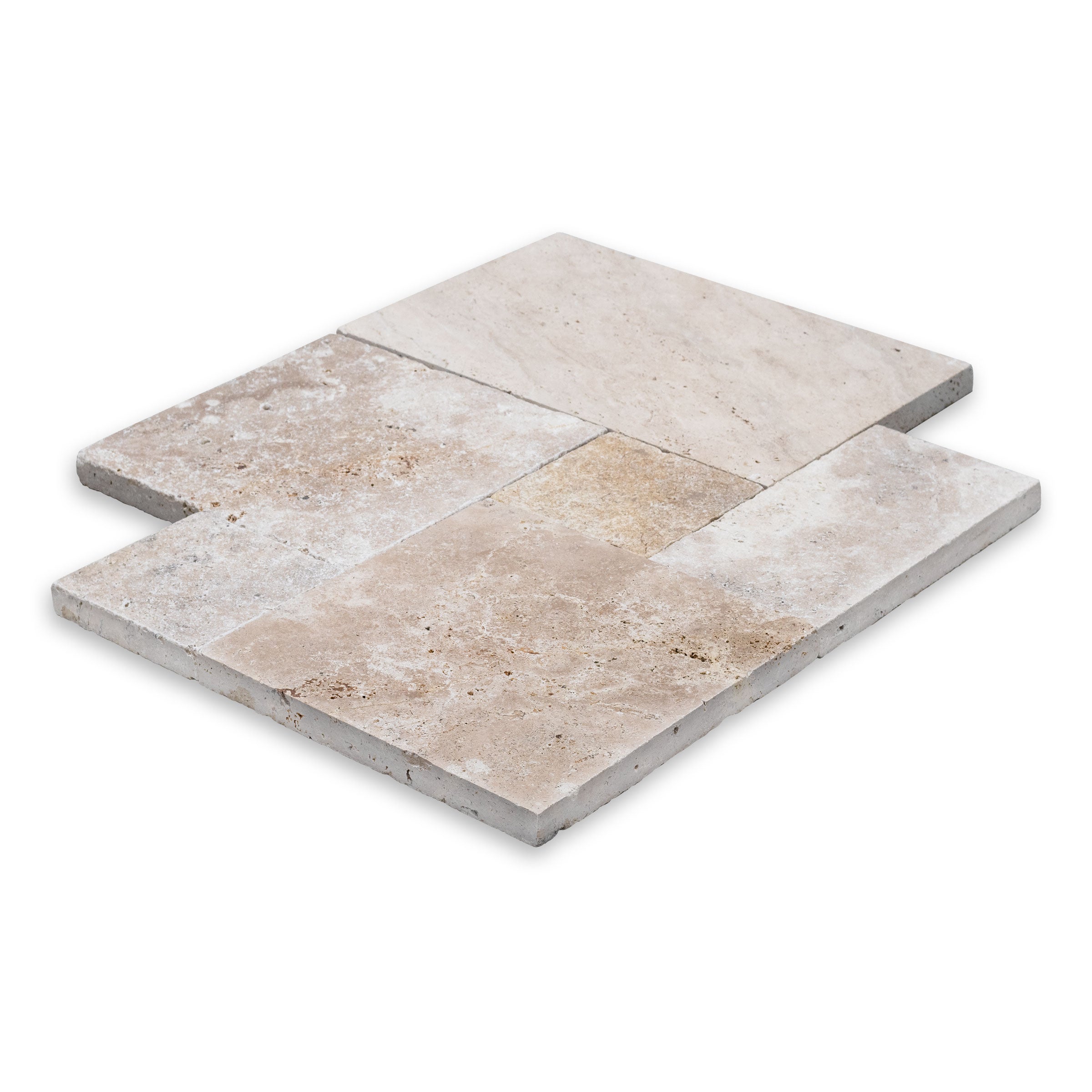 IVORY PREMIUM: Versailles Pattern Pavers (16"×16"×1 3/16" | tumbled)