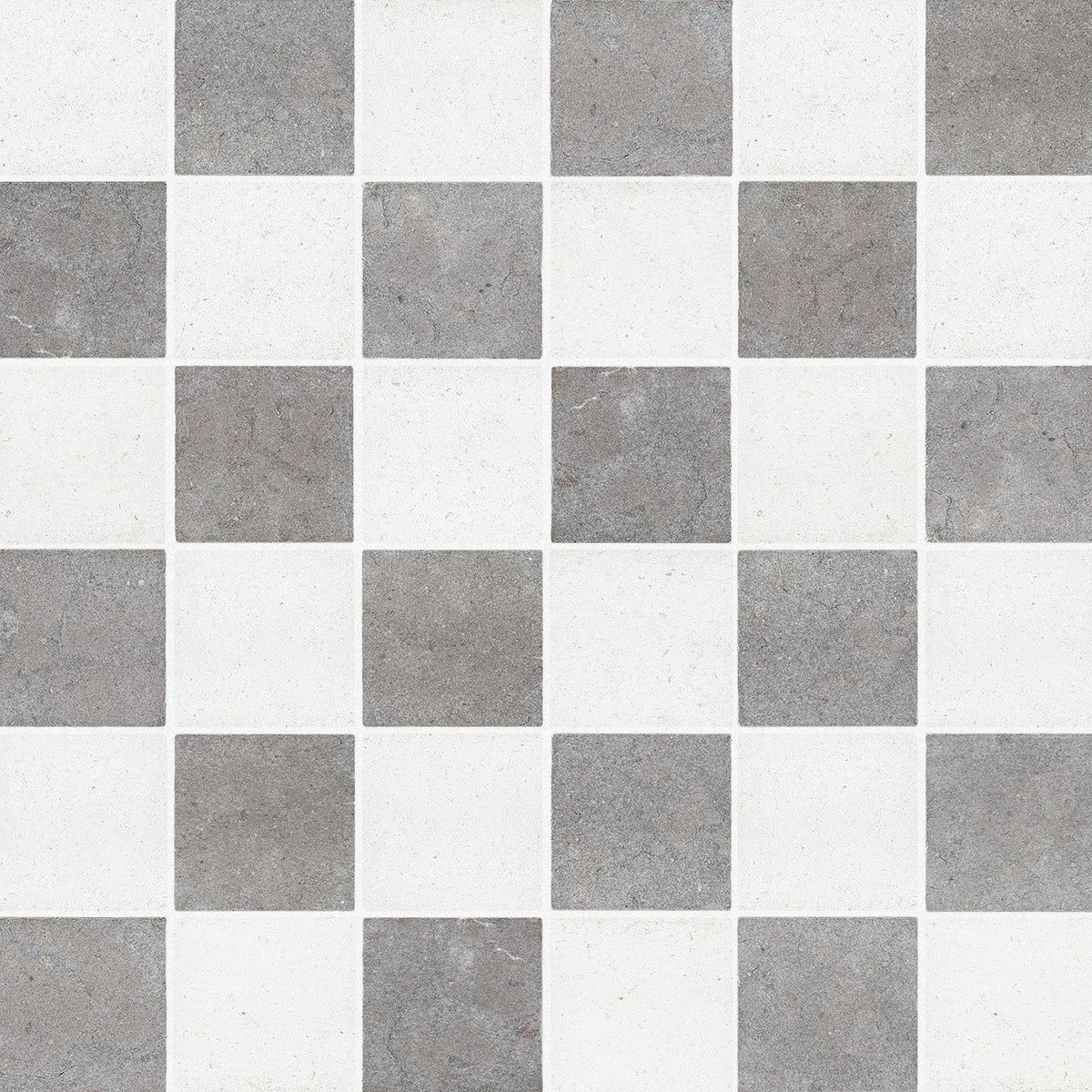 Nsr Lagos Blue & Porto Beige Checkerboard tile pattern swatch — available at Surface Group
