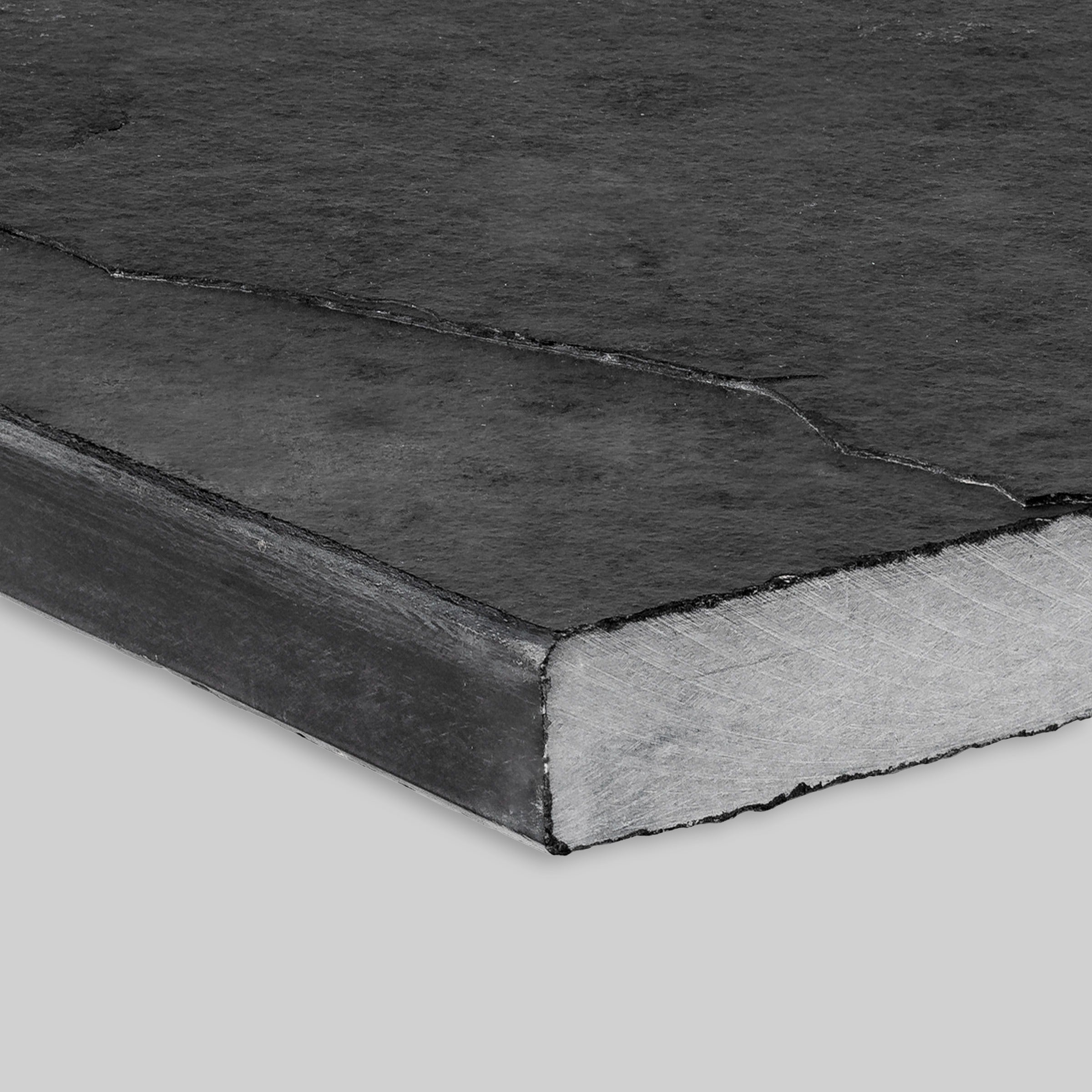 LIME BLACK: Wall Cap (12"×24"×1 3/16" | natural cleft | modern edge)