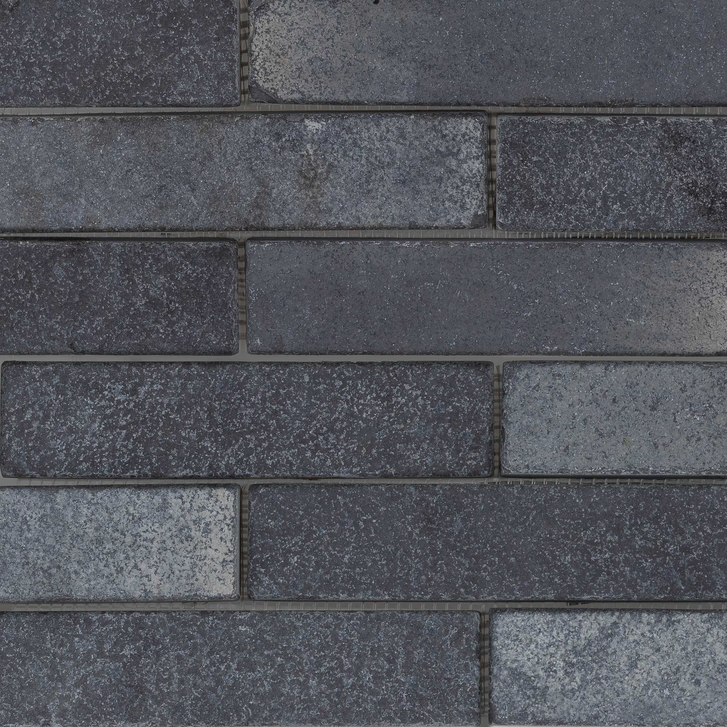 LIME BLACK: Wall Veneer (6"×24"×3/8" | tumbled)