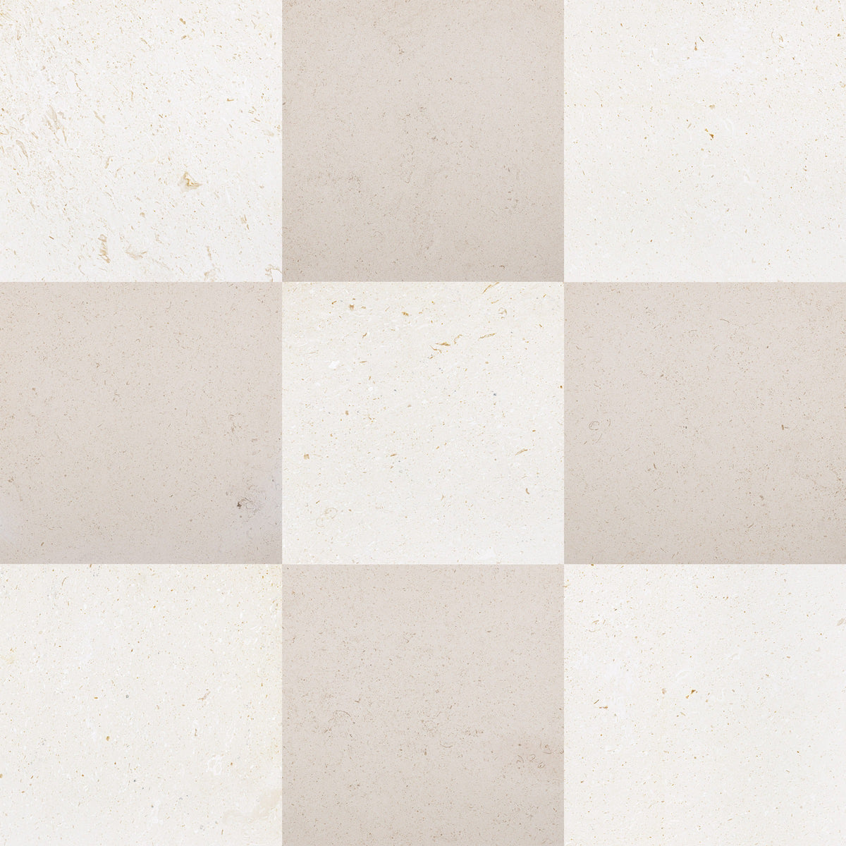 Nsr Lymra & Porto Beige Checkerboard tile pattern swatch — available at Surface Group