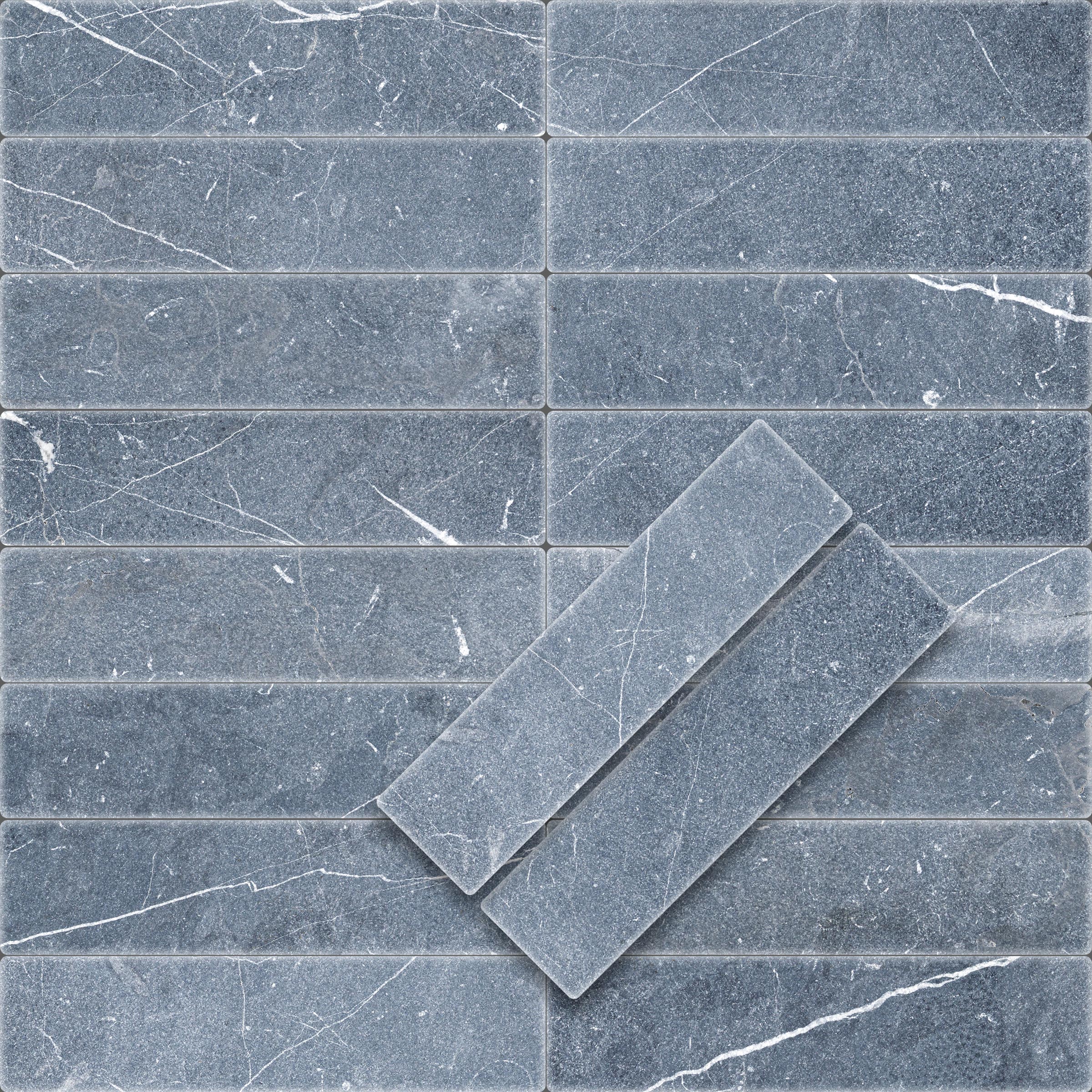 NEGRO MARQUINA: Field Tile (2"×8"×3/8" | tumbled)