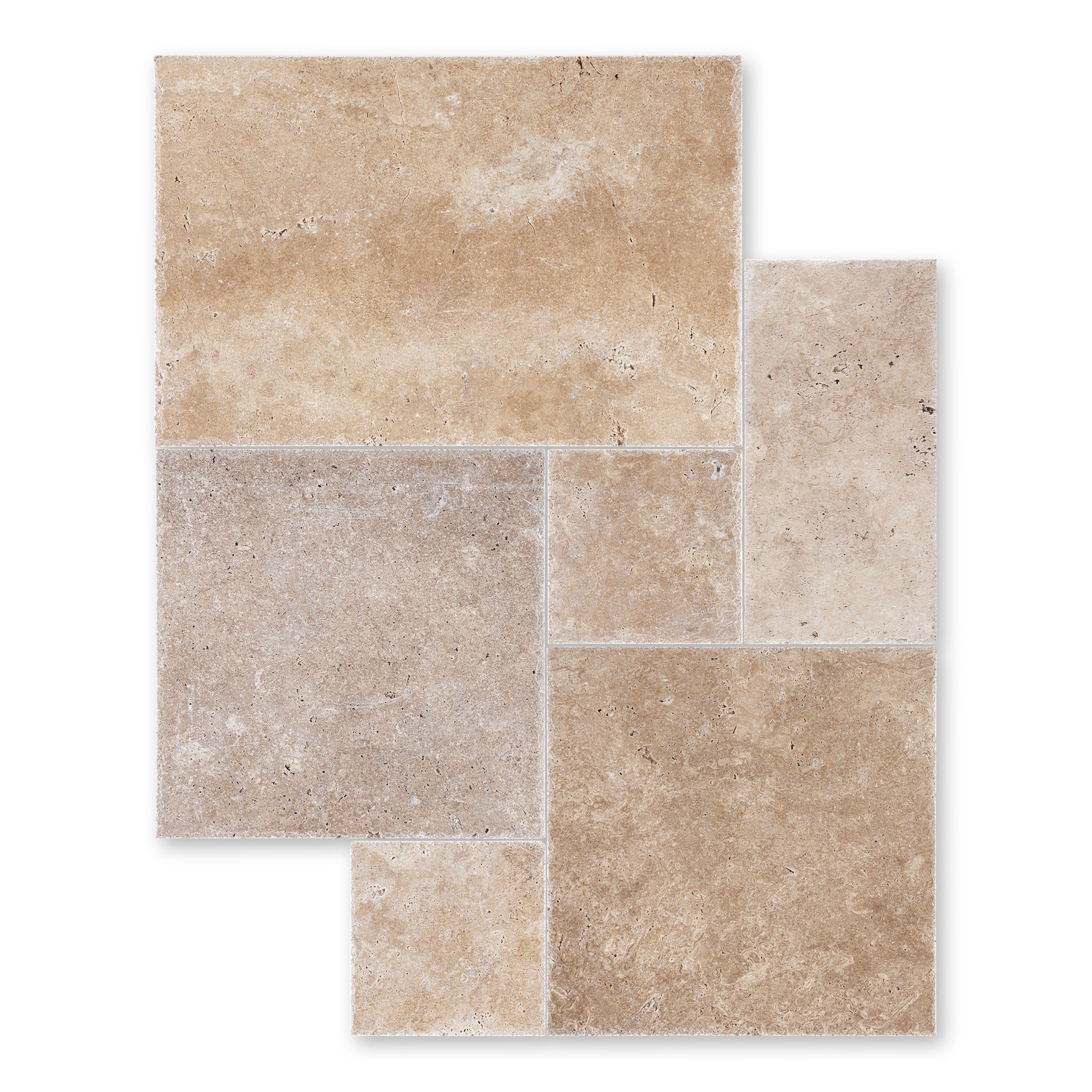 NOCE PREMIUM: Versailles Pattern Field Tile (16"×16"×1/2" | brushed)