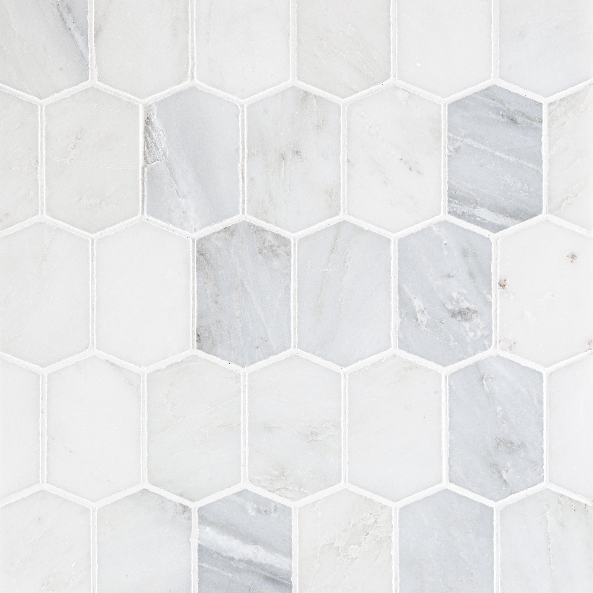 ORIENTAL WHITE: Versailles Pattern Mosaic (11 3/4"×13"×3/8" | polished)