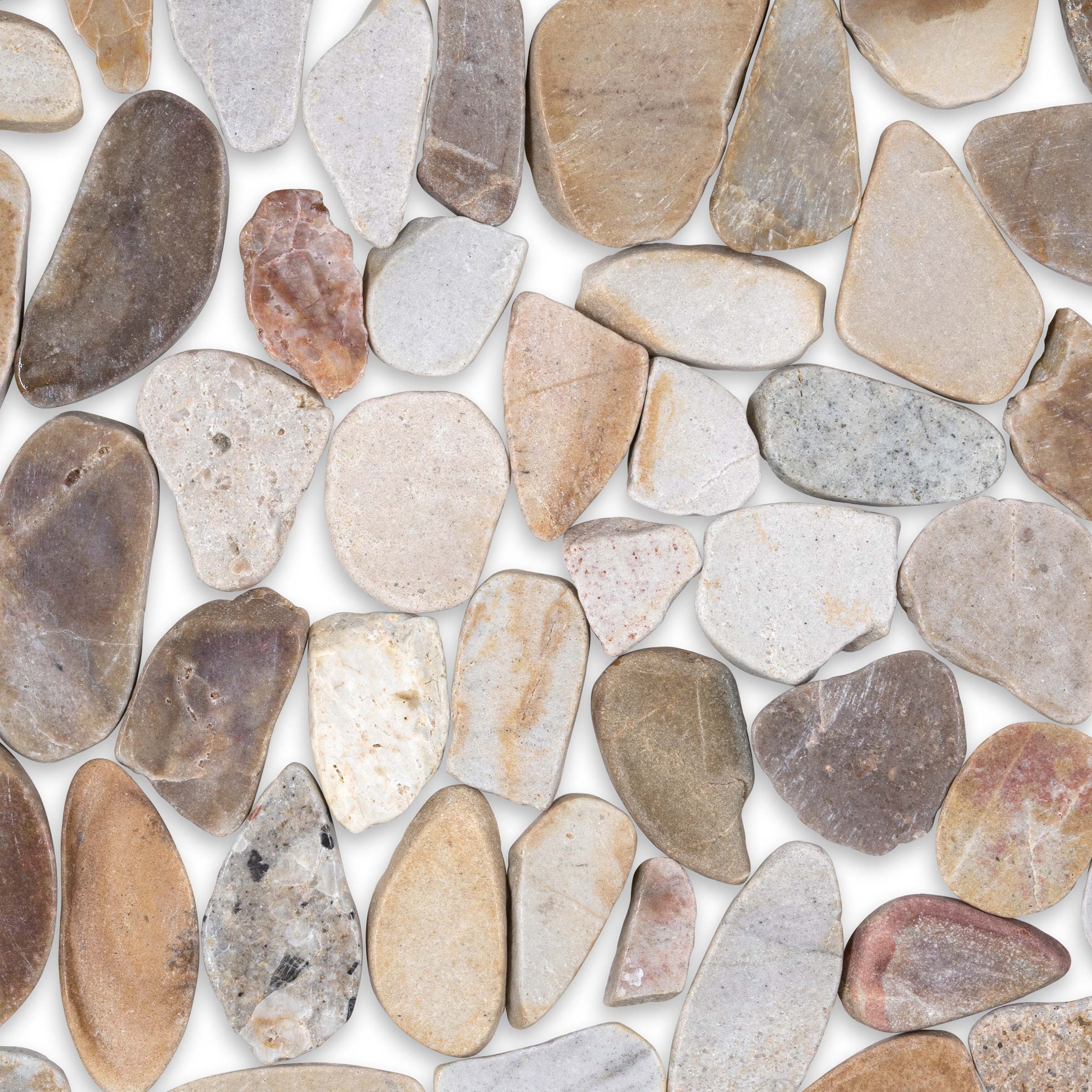 PEBBLE TILES: Mosaic (12"×12"×3/8" | polished) (5)