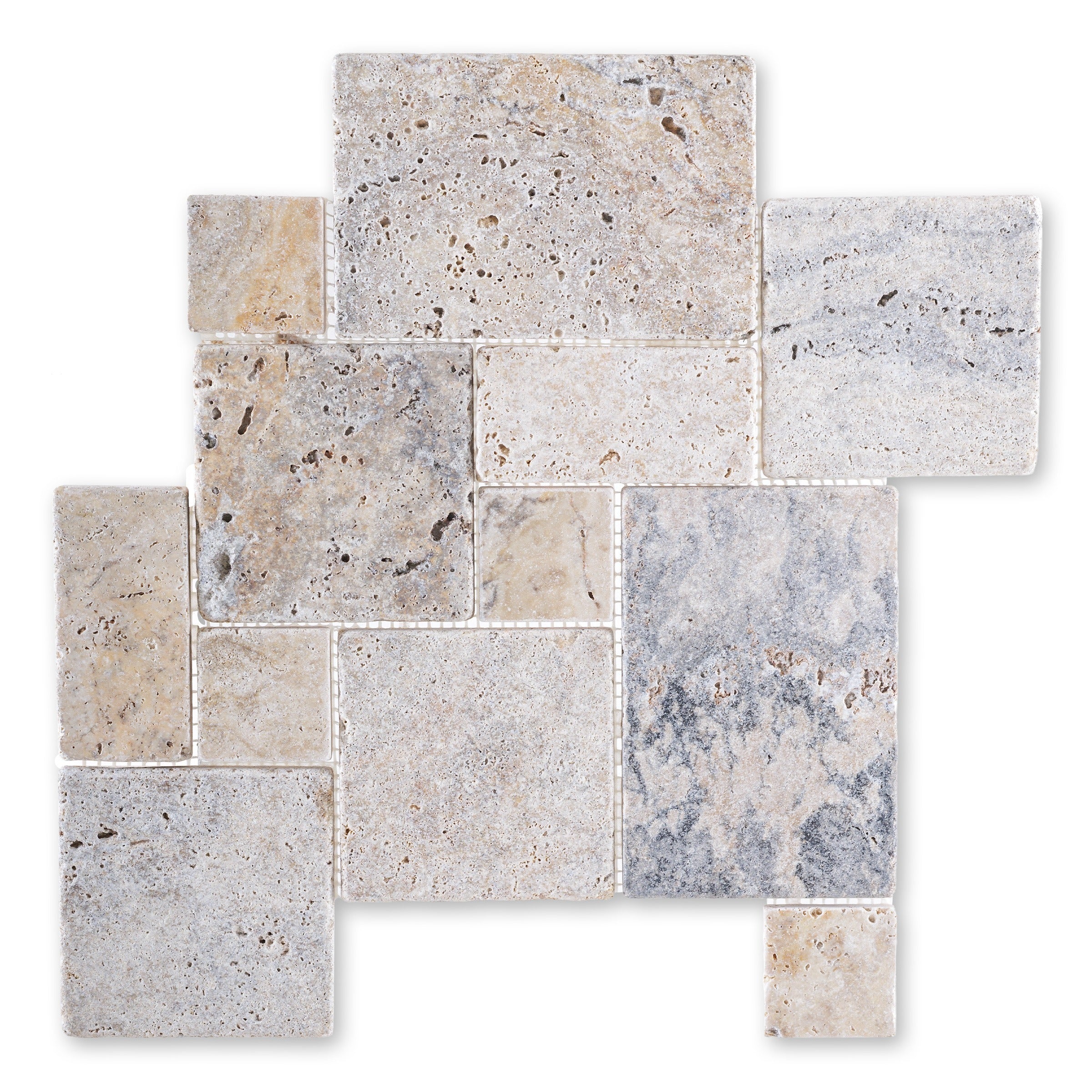 PHILADELPHIA: Versailles Pattern Mosaic (12"×12"×3/8" | tumbled)
