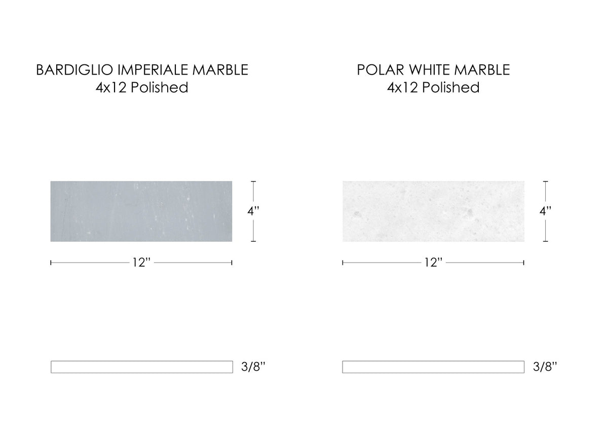 Nsr Polar White & Bardiglio Imperiale Checkerboard tile — available at Surface Group