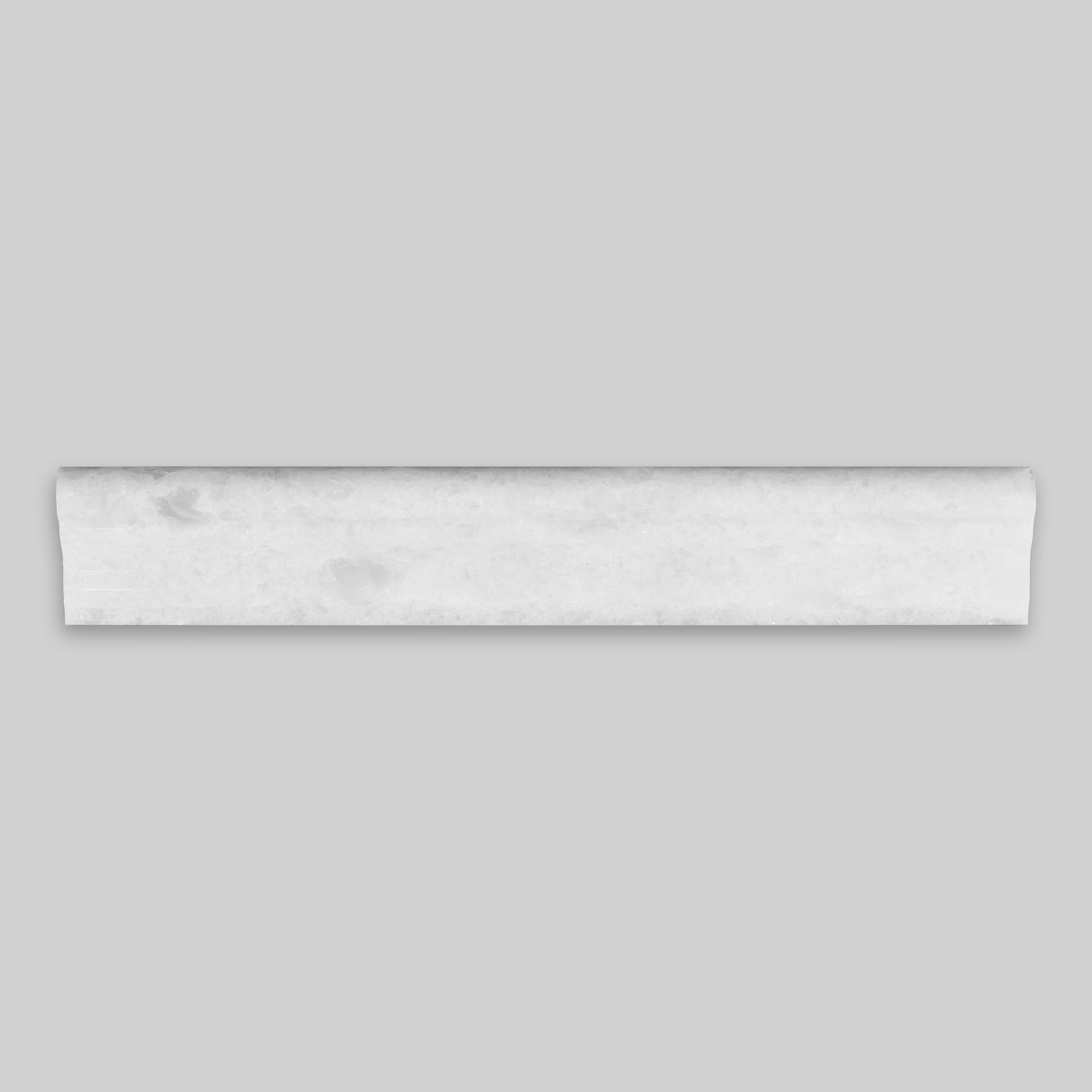 POLAR WHITE: Grand Chair Rail Trim (2"×12"×1" | honed)