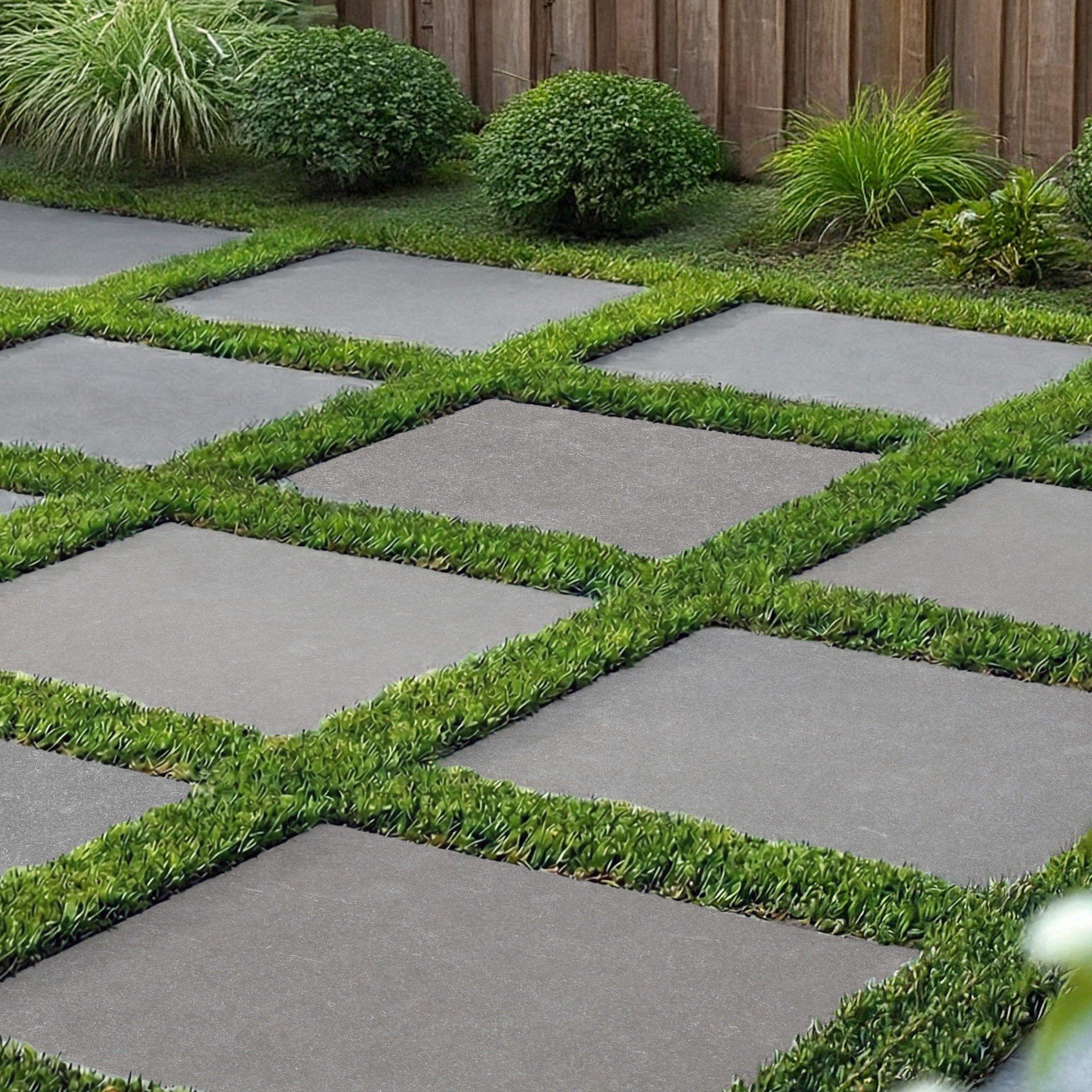 PURBECK GREY: Versailles Pattern Pavers (16"×16"×1 3/16" | distressed)