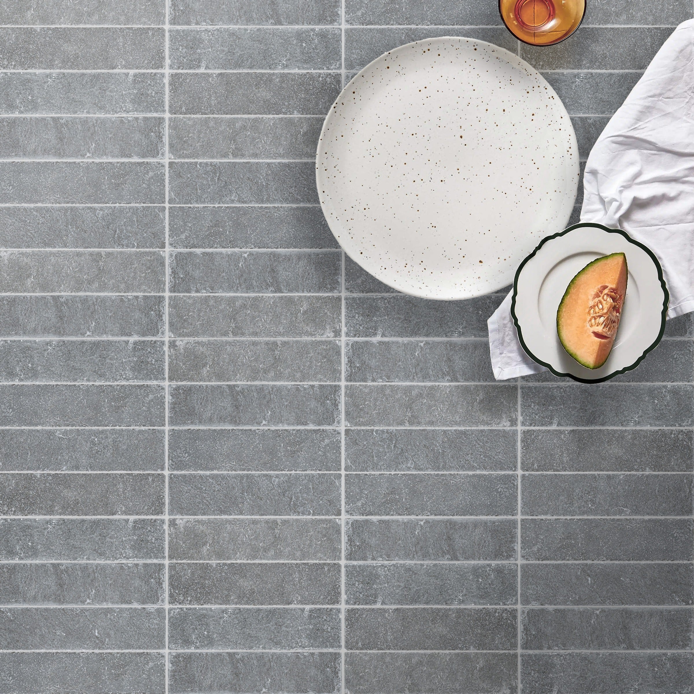 PURBECK GREY: Field Tile (2"×8"×3/8" | distressed)