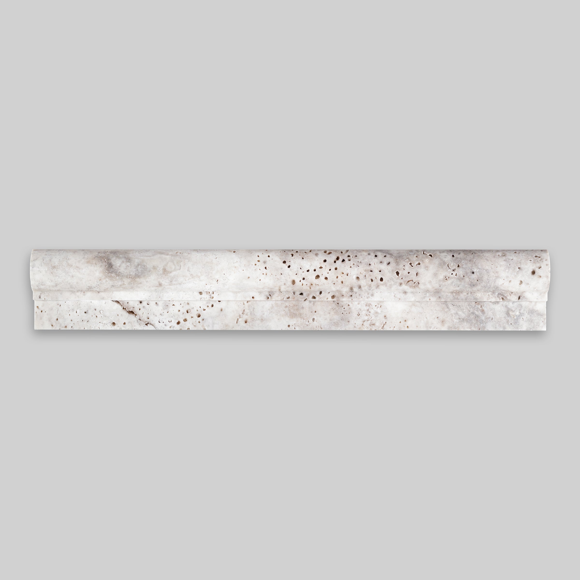 SILVER PREMIUM: Classic Chair Rail Trim (2"×12"×1" | honed)