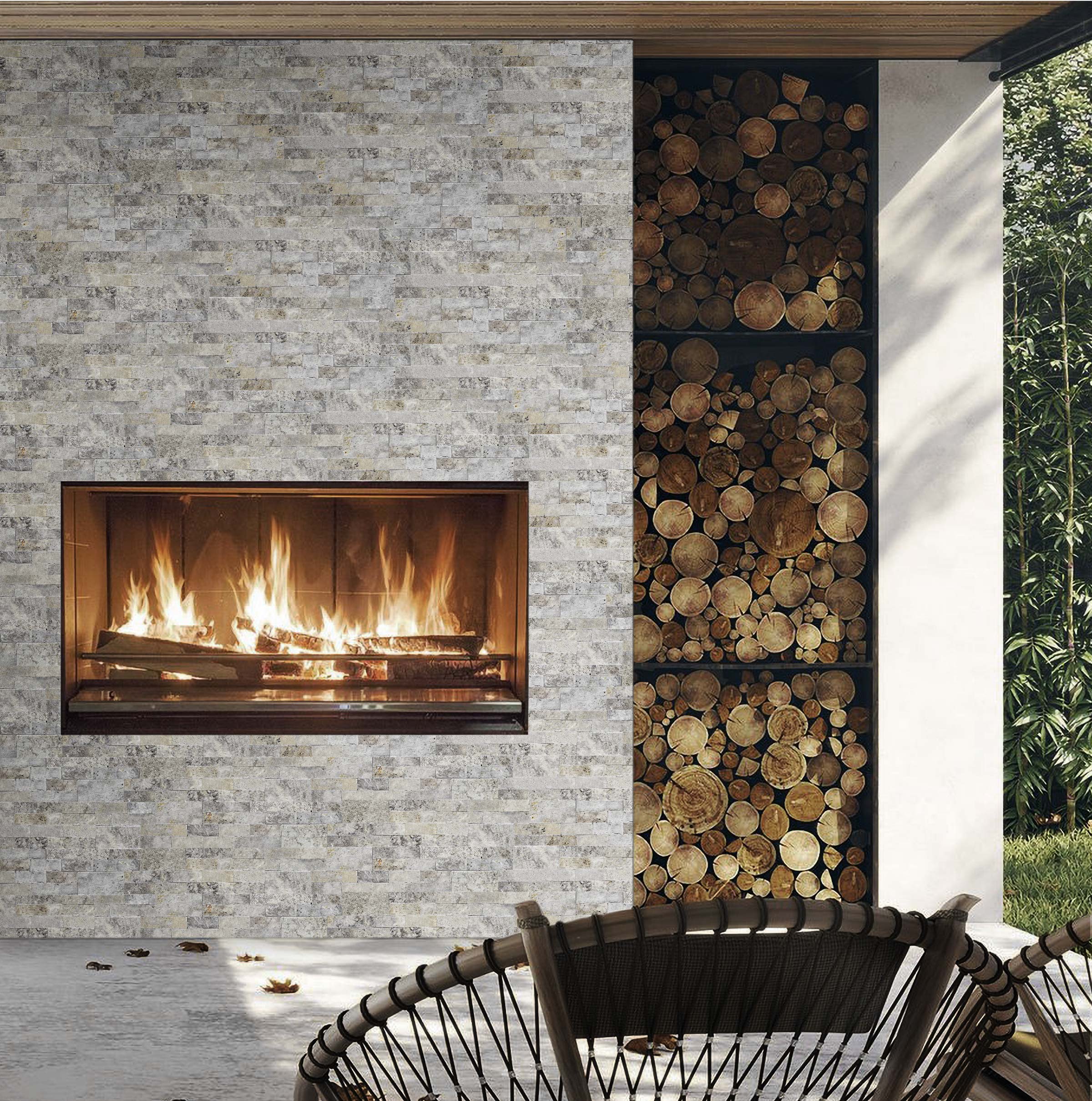 SILVER PREMIUM: Wall Panels (6"×6"×1/2" | natural cleft)