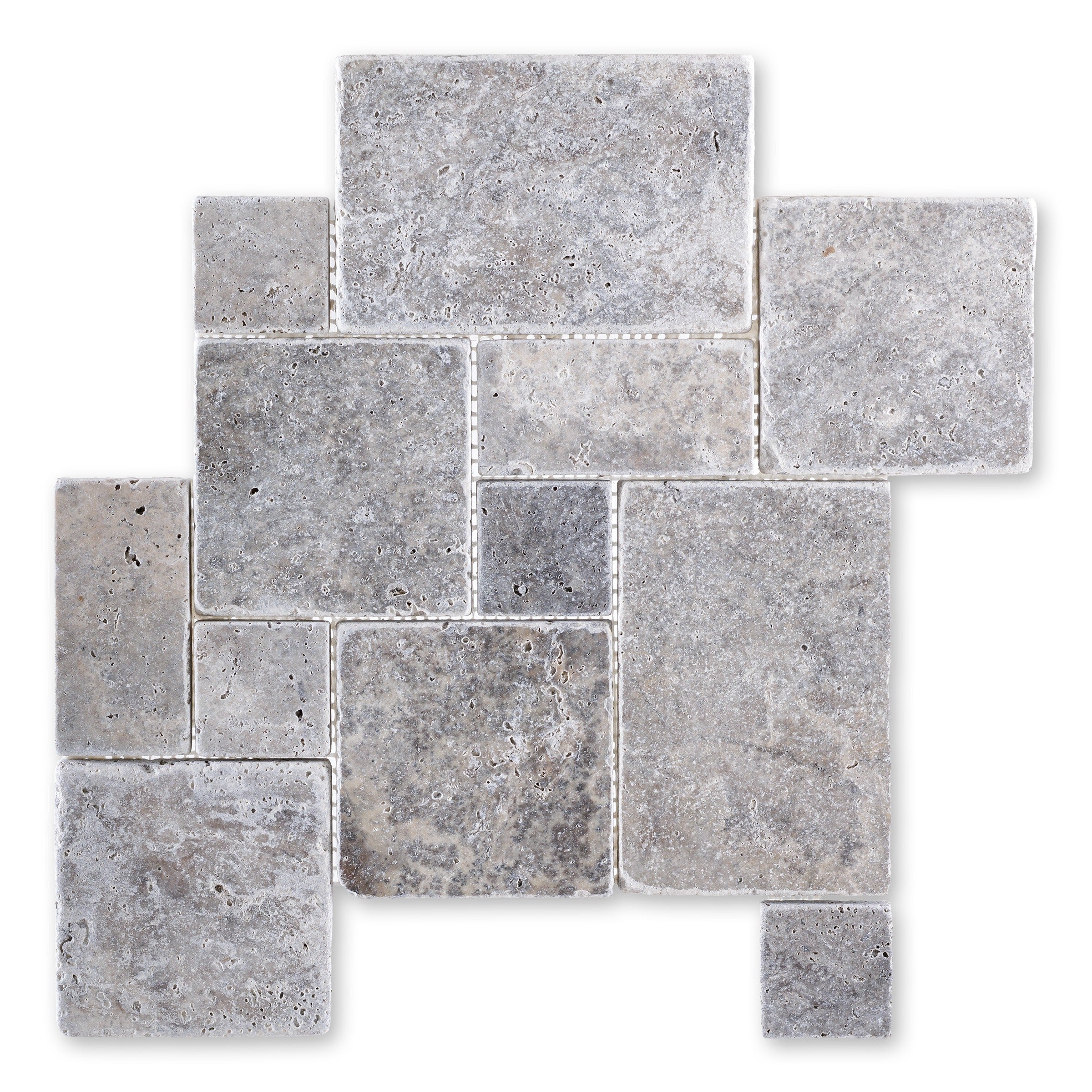 SILVER PREMIUM: Versailles Mosaic (12"×12"×3/8" | tumbled)