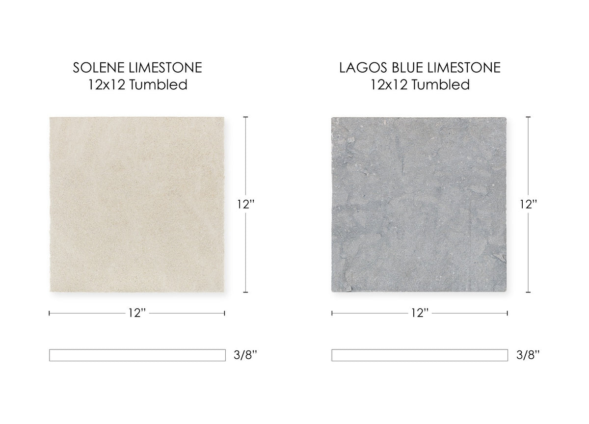 Nsr Solene & Lagos Blue Checkerboard tile — available at Surface Group