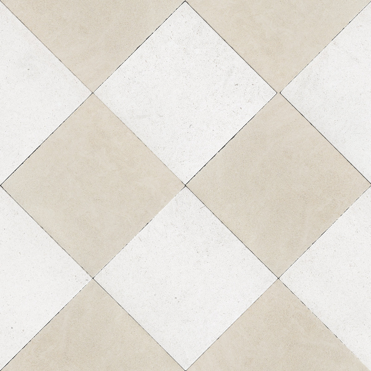 Nsr Solene & Porto Beige Checkerboard tile pattern swatch — available at Surface Group