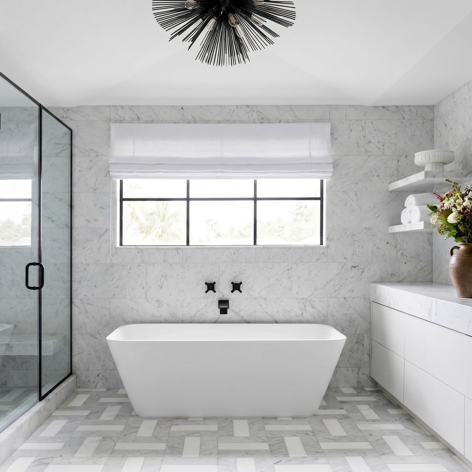 THASSOS WHITE: Field Tile (4"×12"×3/8" | honed)