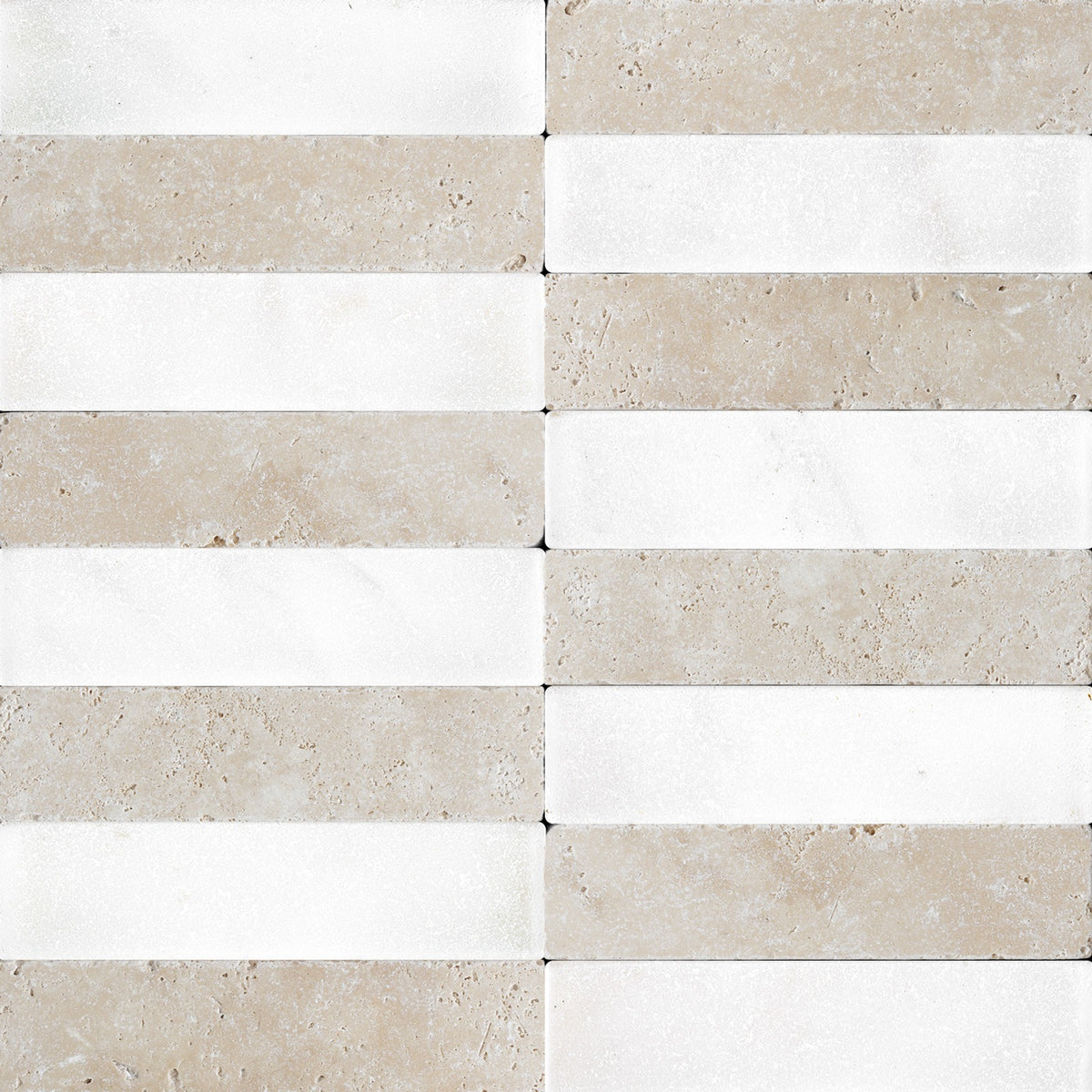 Nsr Thassos White & Ivory Premium Checkerboard tile pattern swatch — available at Surface Group