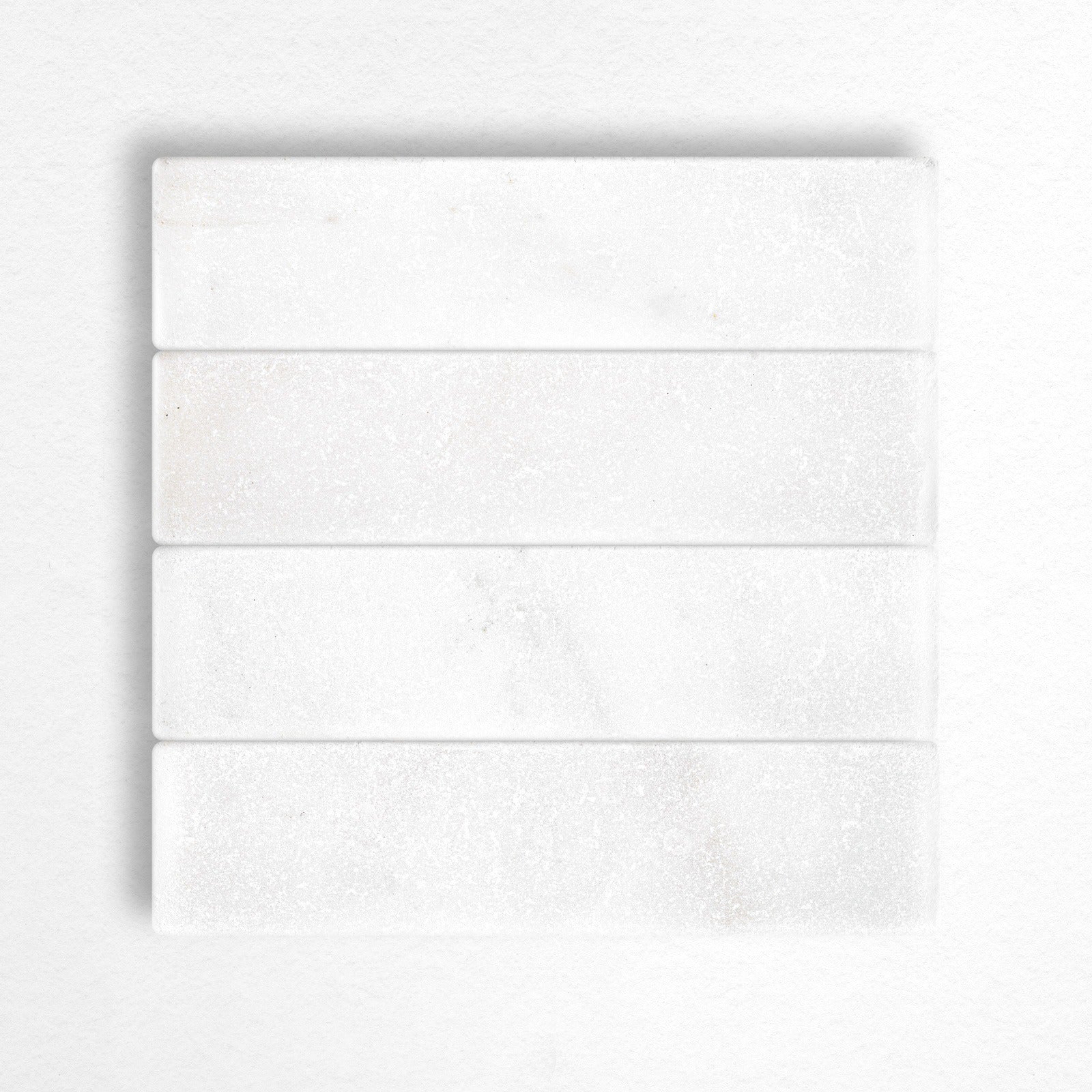 THASSOS WHITE: Field Tile (2"×8"×3/8" | tumbled)