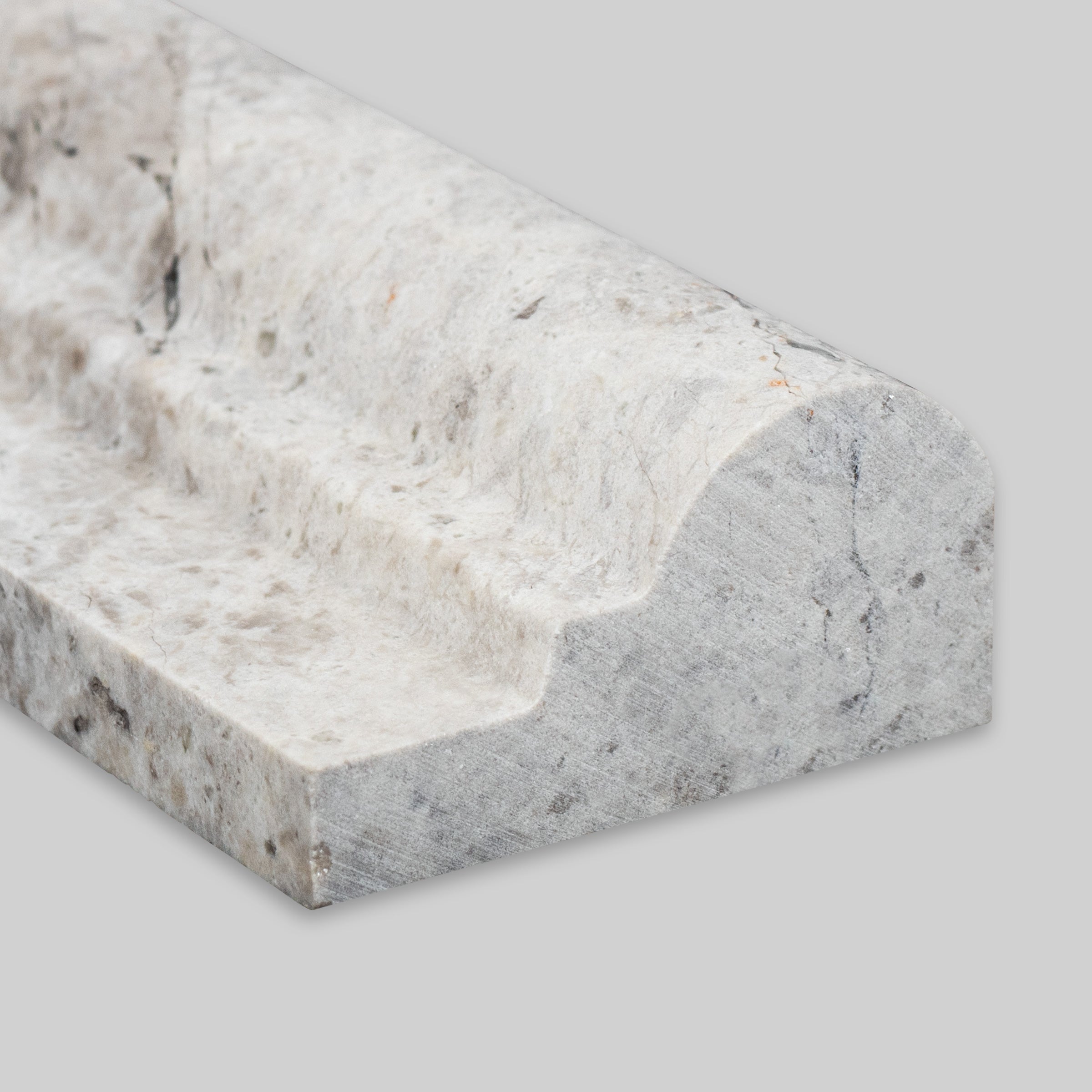 TUNDRA GREY: 1" Straight Stack Mosaic (12"×12"×3/8" | split-face)