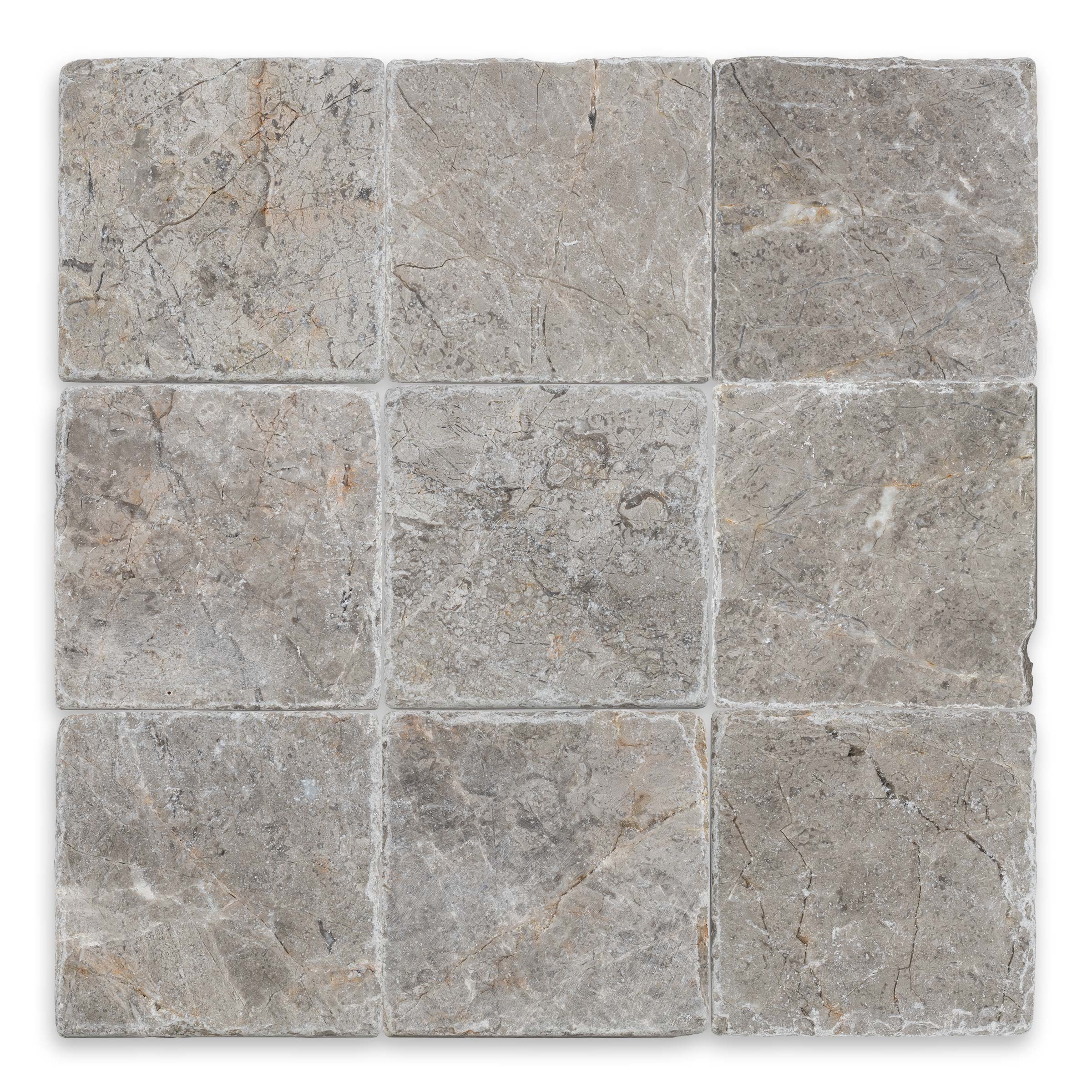 TUNDRA GREY: Field Tile (4"×4"×3/8" | tumbled)