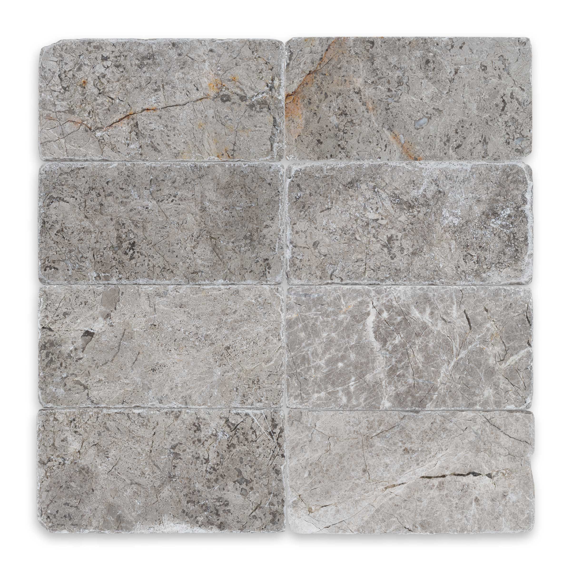 TUNDRA GREY: Field Tile (3"×6"×3/8" | tumbled)