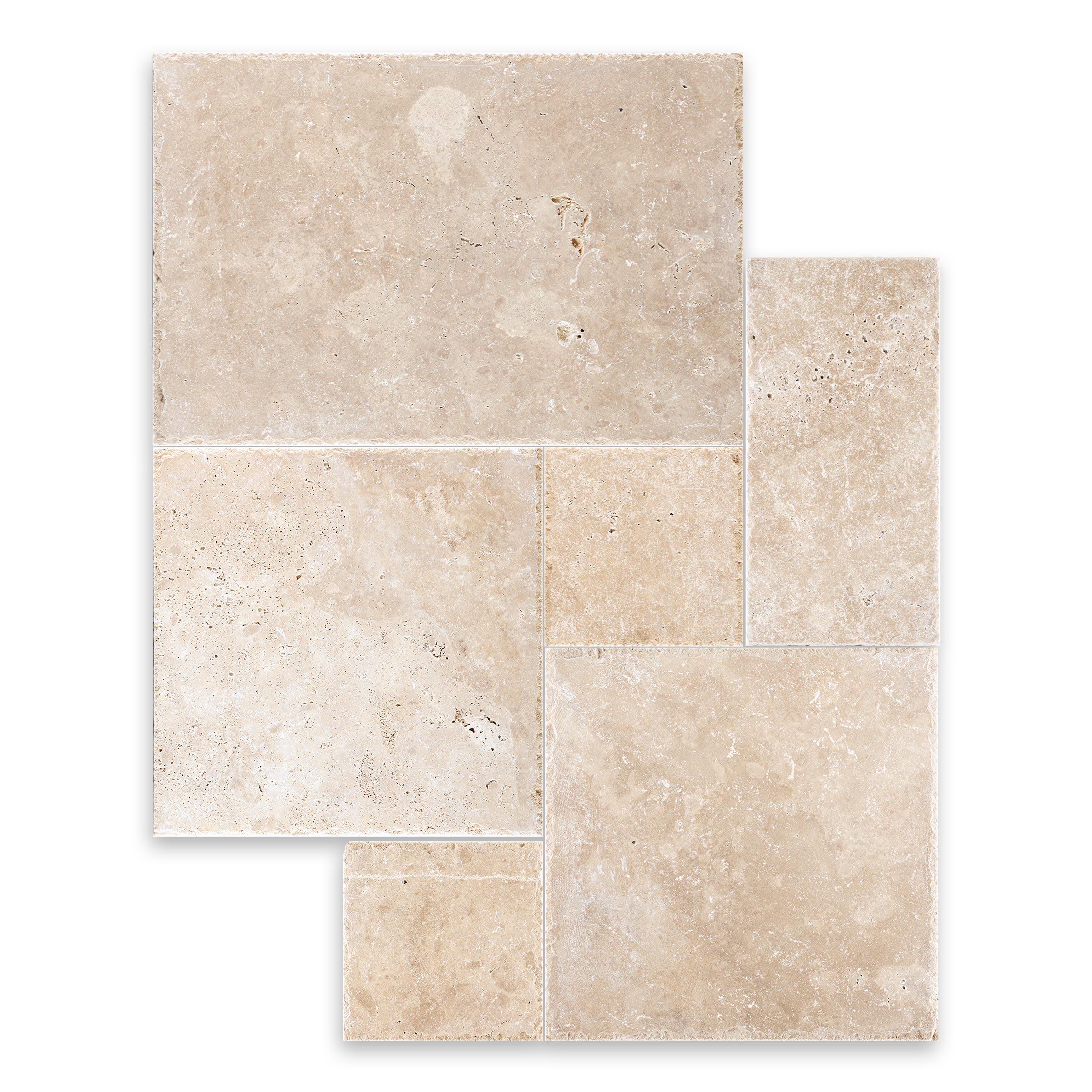 WALNUT: Versailles Pattern Field Tile (16"×16"×1/2" | filled & honed)