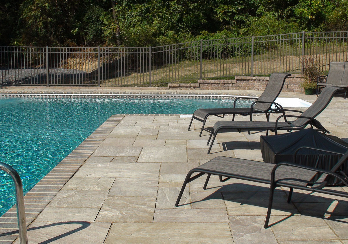 Classic Step Appalachian Grey step by Old World Flagstone, primary product image, 16.0" x 48.0" x 6.0" size. Premium stone veneer for exterior and interior walls.