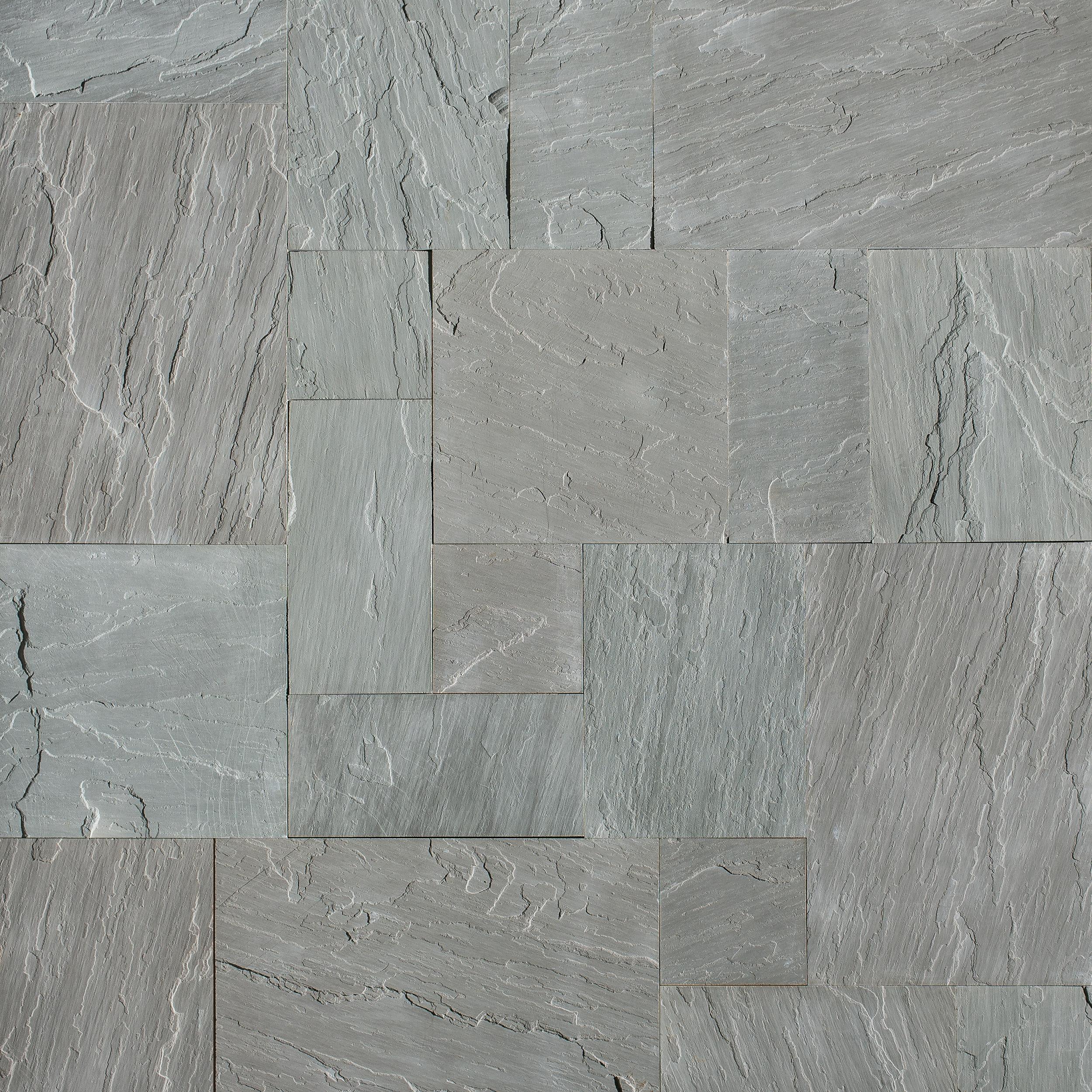 ArtisanCut Flagstone Grey Mist pavers by Old World Flagstone, primary product image, 24.0" x 36.0" size. Premium stone veneer for exterior and interior walls.
