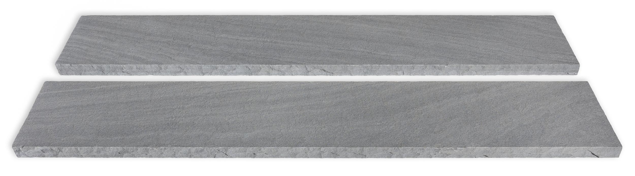 Signature Tread Summit Blue tread by Old World Flagstone, primary product image, 24.0" x 84.0" x 2.0" size. Premium stone veneer for exterior and interior walls.