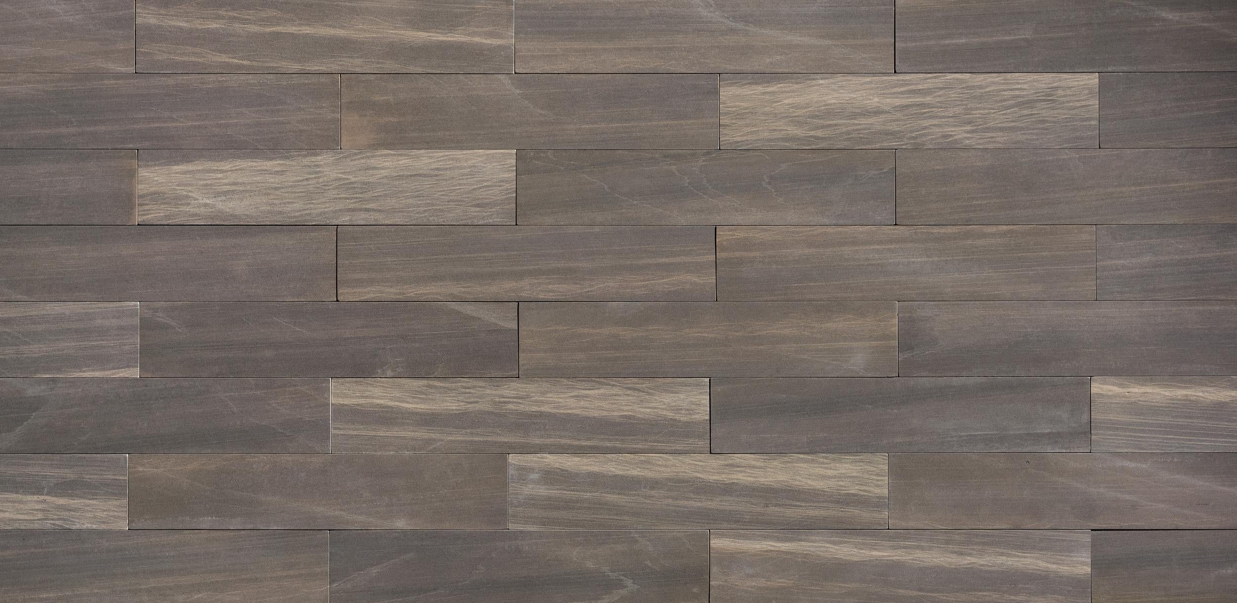 MetroFit Sable other by Old World Flagstone, primary product image, 6.0" x 30.0" x 0.866" size. Premium stone veneer for exterior and interior walls.
