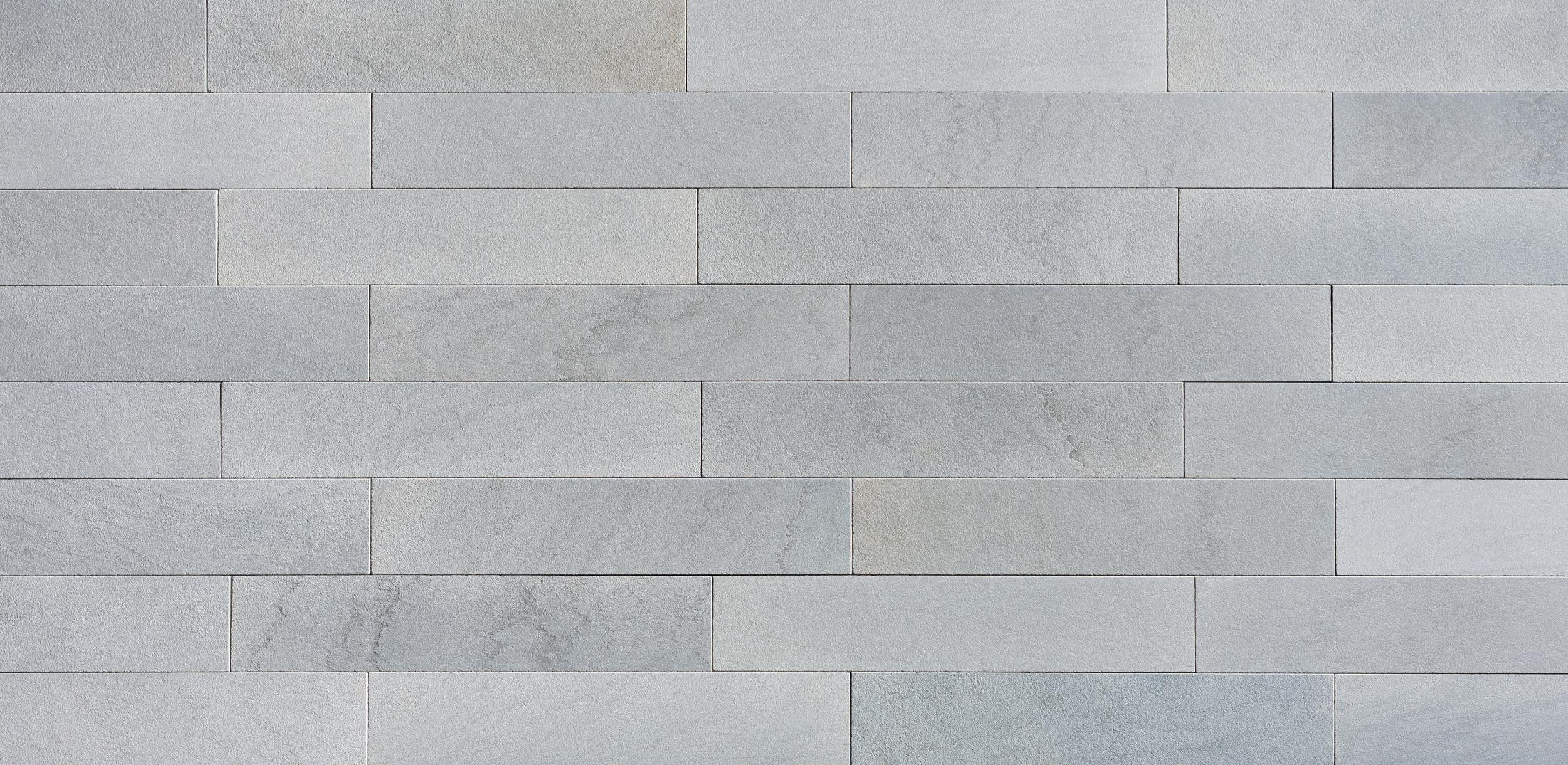 MetroFit Arctic Grey other by Old World Flagstone, primary product image, 6.0" x 30.0" x 0.866" size. Premium stone veneer for exterior and interior walls.
