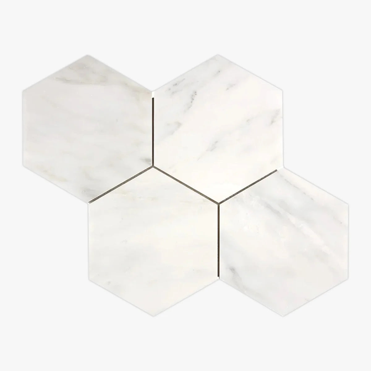 Asian Statuary Honed Marble White mosaic, primary product image. Premium marble for floors and walls.