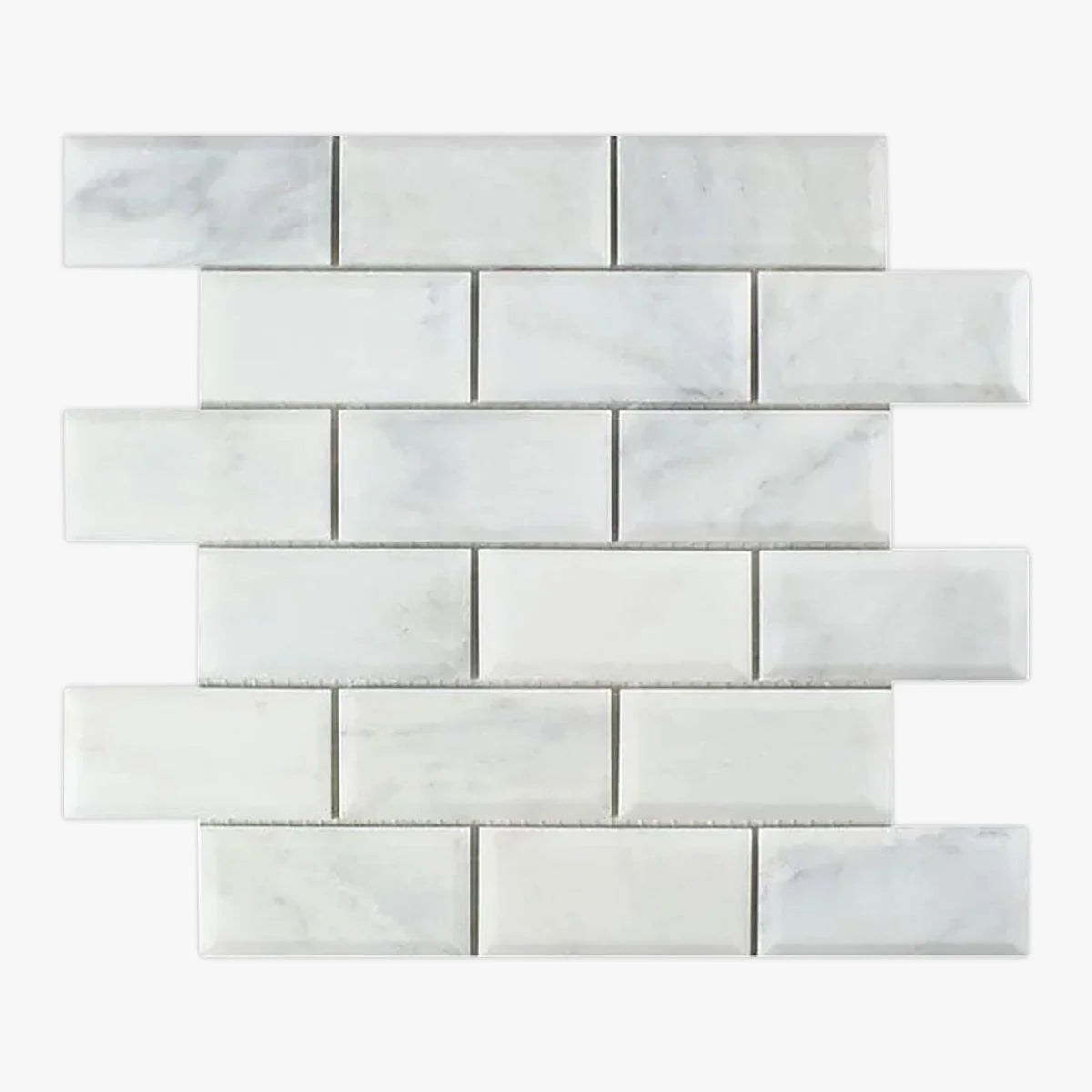 Asian Statuary Honed Marble White mosaic, primary product image. Premium marble for floors and walls.