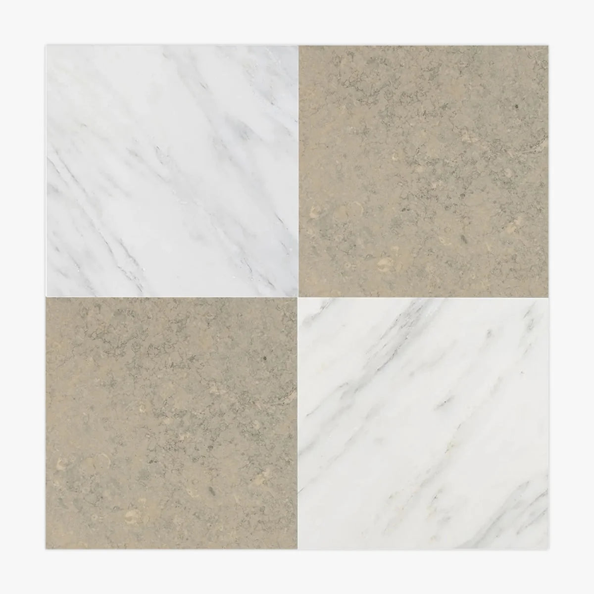 Checkerboard Patterns Multicolor checkerboard tile, primary product image. Premium marble for floors and walls.