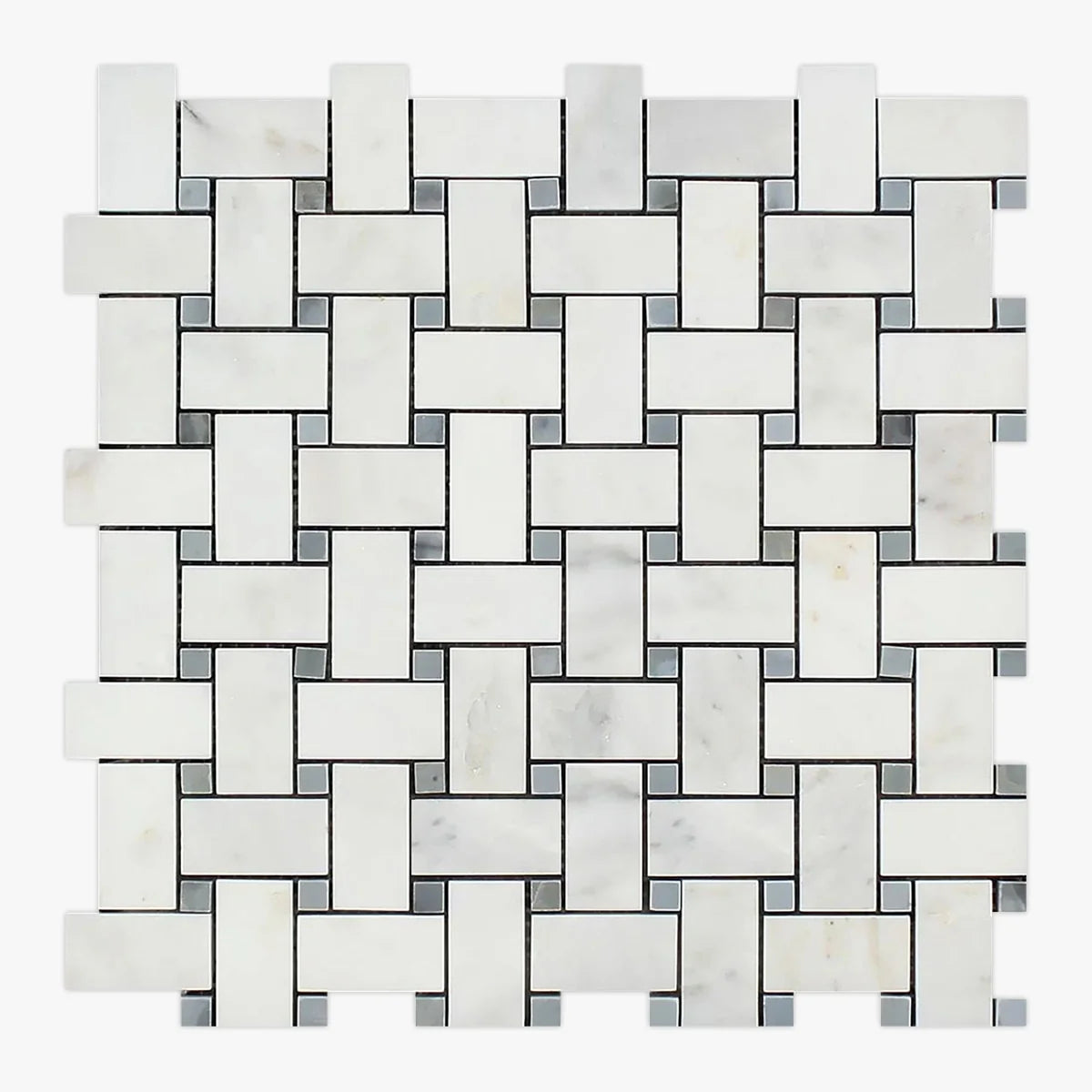 Asian Statuary Polished Marble White mosaic, primary product image. Premium marble for floors and walls.