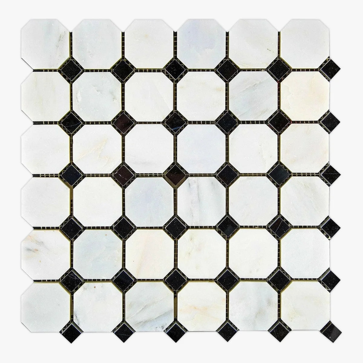 Asian Statuary Polished Marble White mosaic, primary product image. Premium marble for floors and walls.