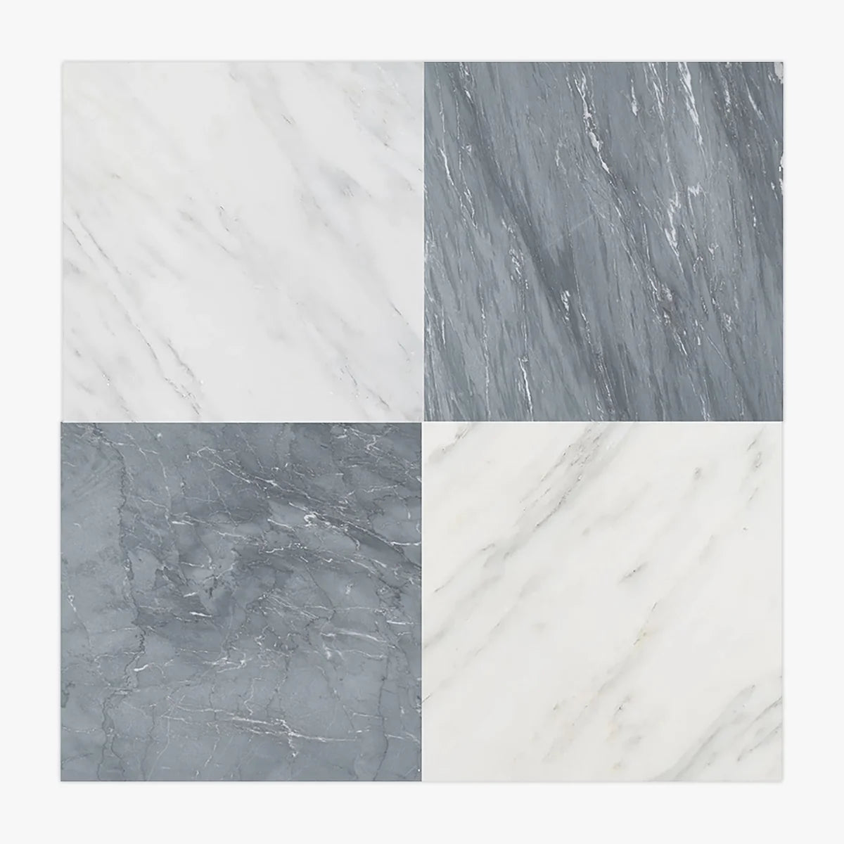 Checkerboard Patterns White checkerboard tile, primary product image. Premium marble for floors and walls.