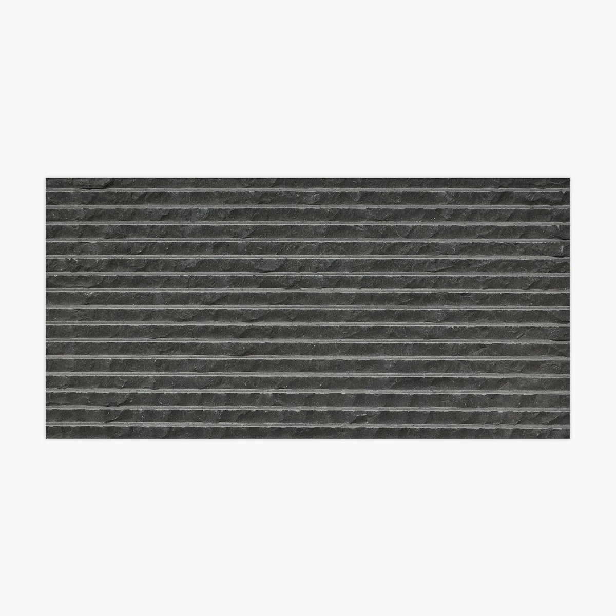 Essentials Natural Stone Black field tile, primary product image. Premium basalt for walls.