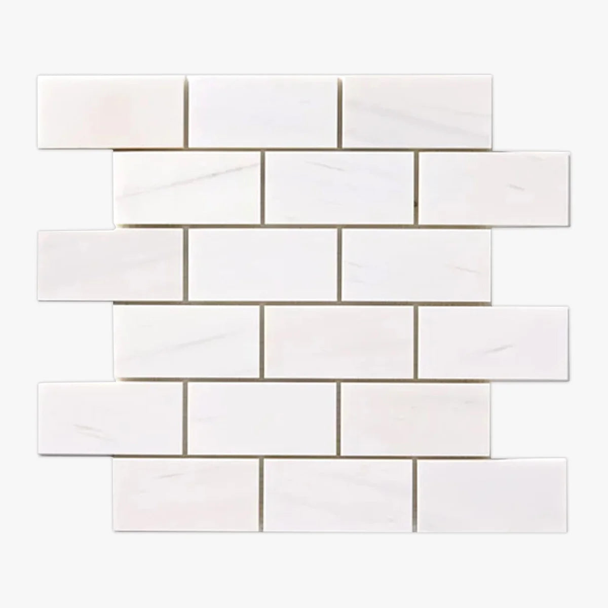 Bianco Dolomite Honed Marble White mosaic, primary product image. Premium dolomite for floors and walls.
