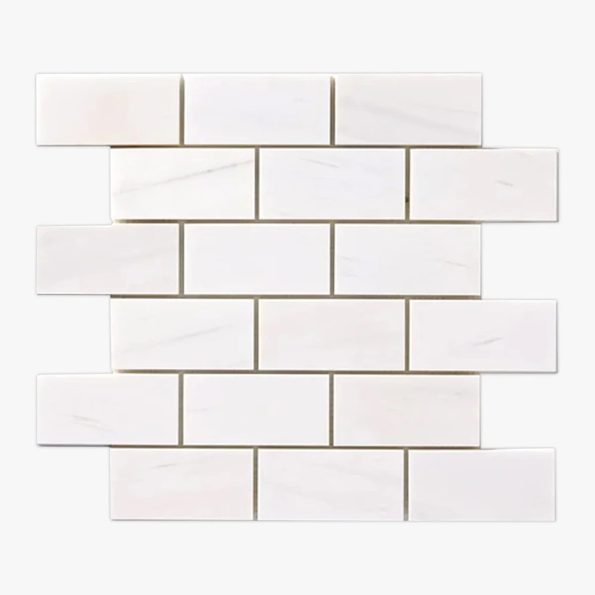 Bianco Dolomite Polished Marble White mosaic, primary product image. Premium dolomite for floors and walls.