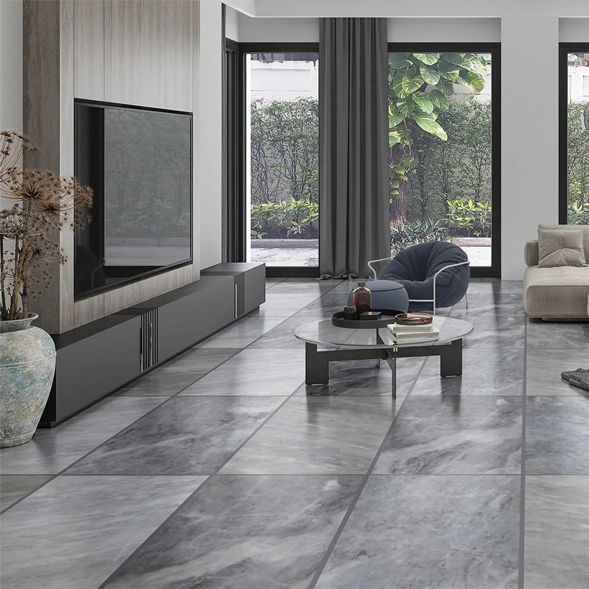 Essentials Natural Stone Blue field tile, product image. Premium marble for floors and walls.