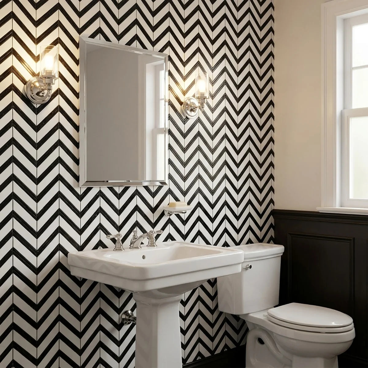 Calacatta Gold Honed Marble White mosaic, product image. Premium marble for floors and walls.