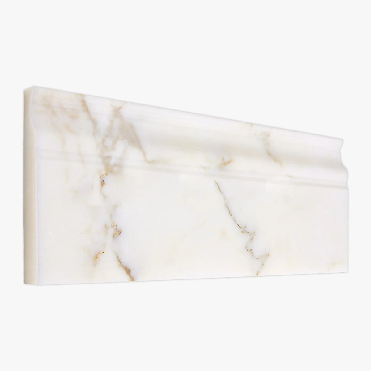 Calacatta Gold Polished Marble White moulding, primary product image. Premium marble for floors and walls.